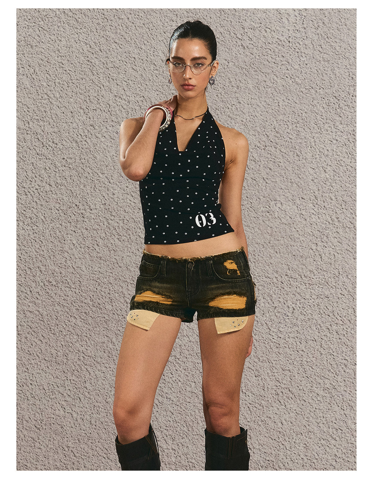 Midnight Floral Halter Top | Final Sale