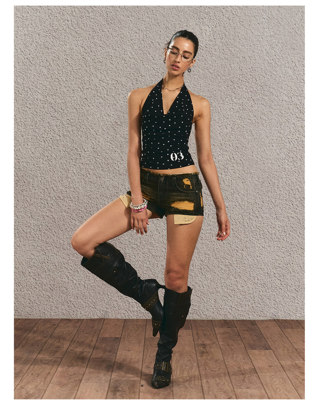 Midnight Floral Halter Top | Final Sale
