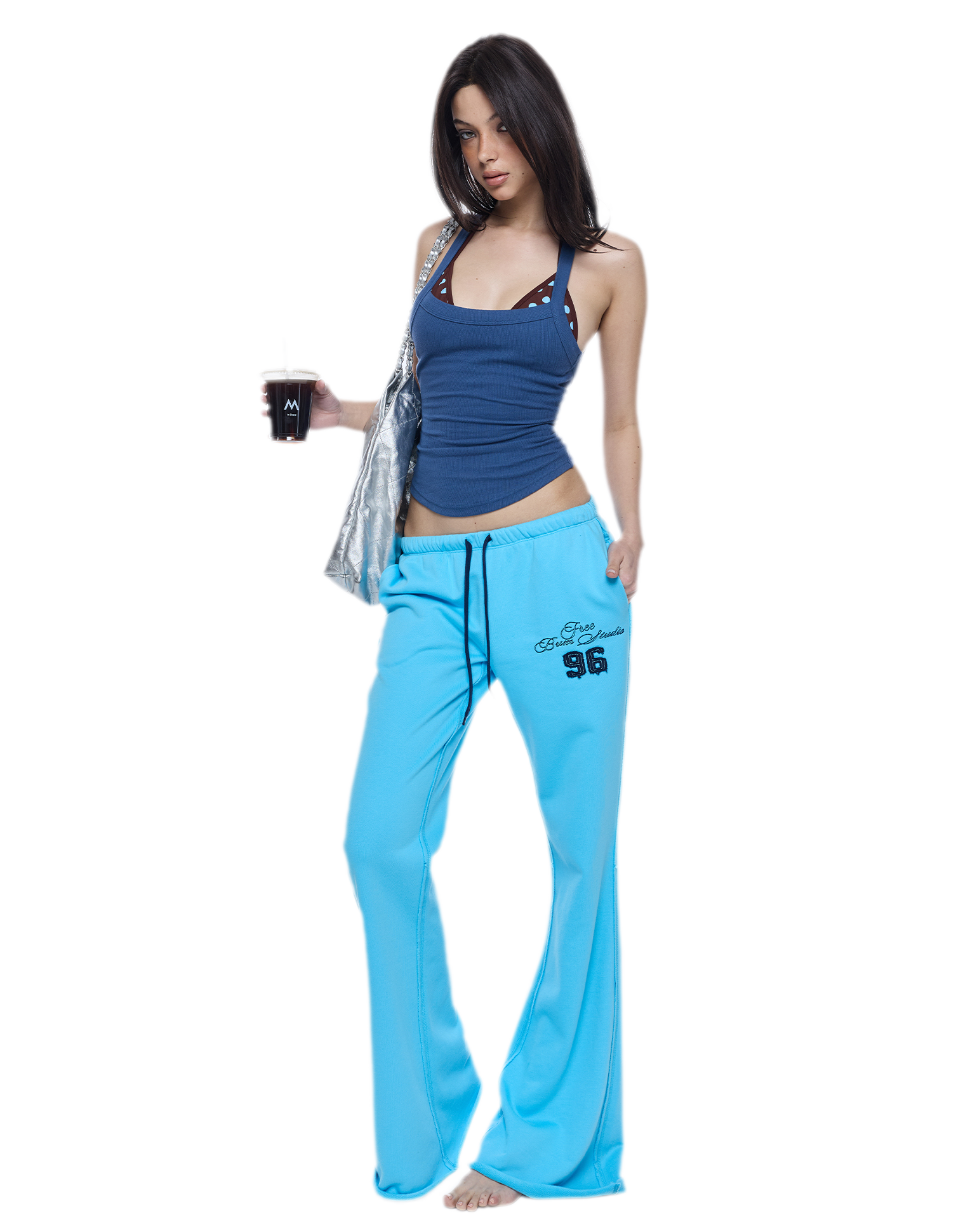 Blue Flare Sport Pants