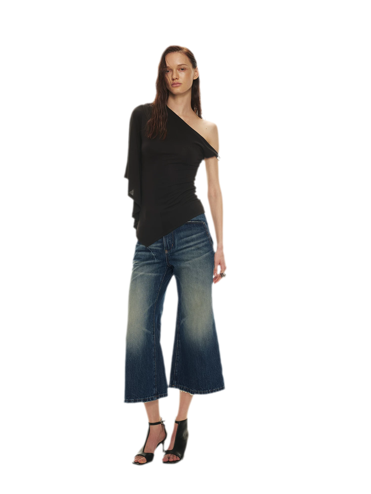Modal Asymmetrical Single-Shoulder Top