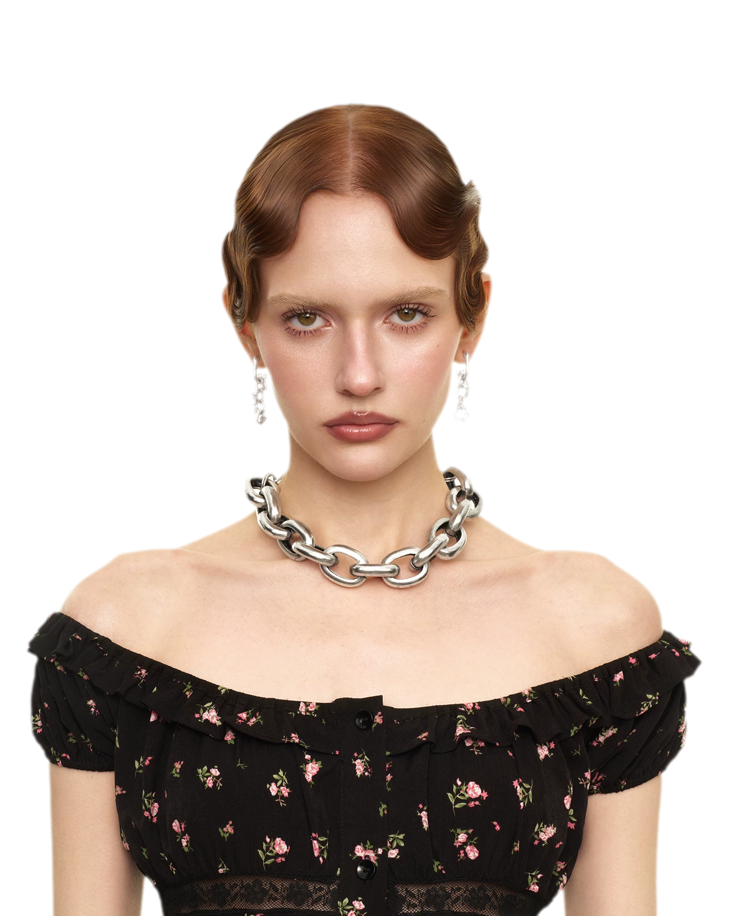 Oval Link Choker Necklace