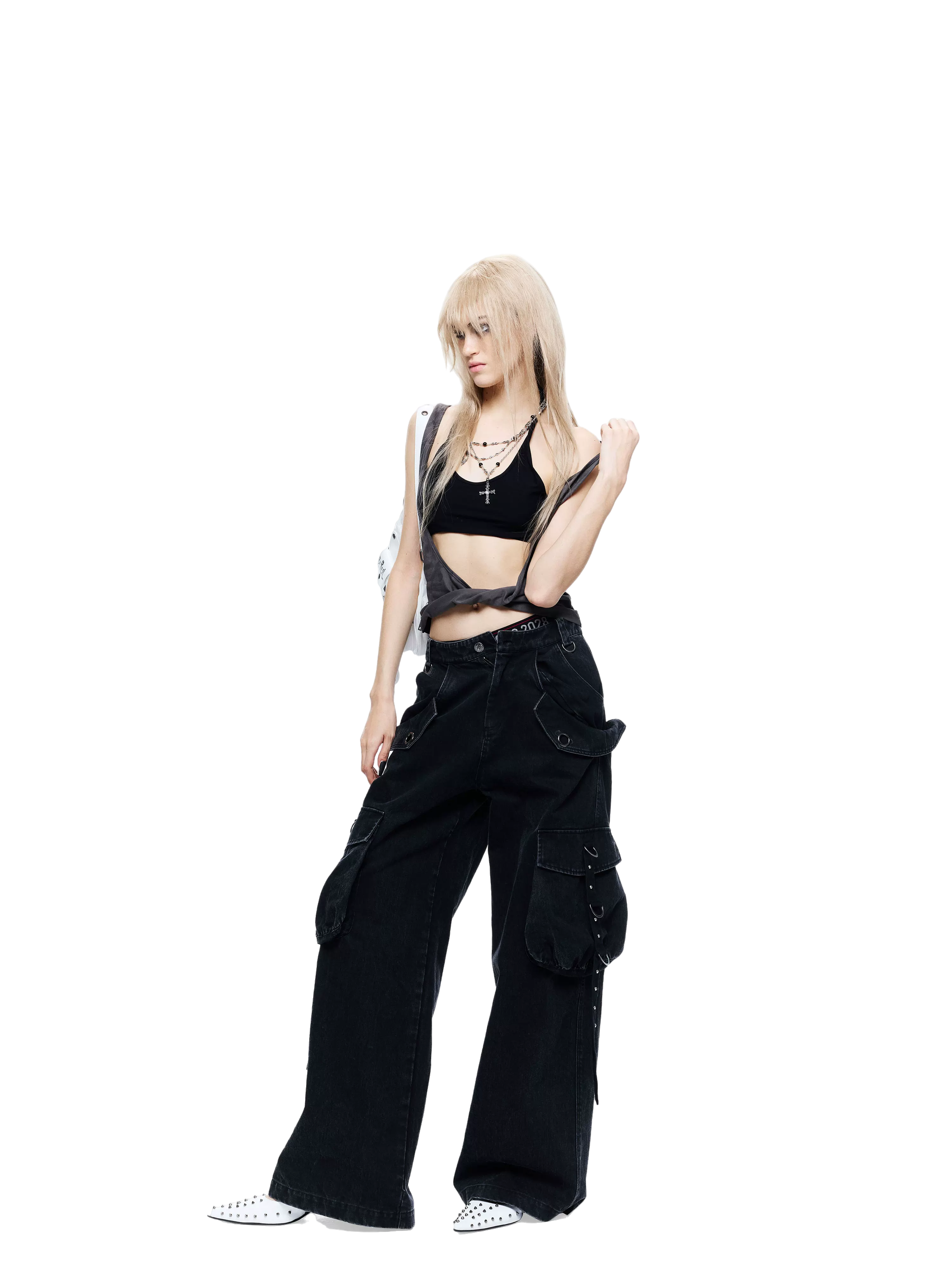 Punk Grunge Reversible Halter Vest