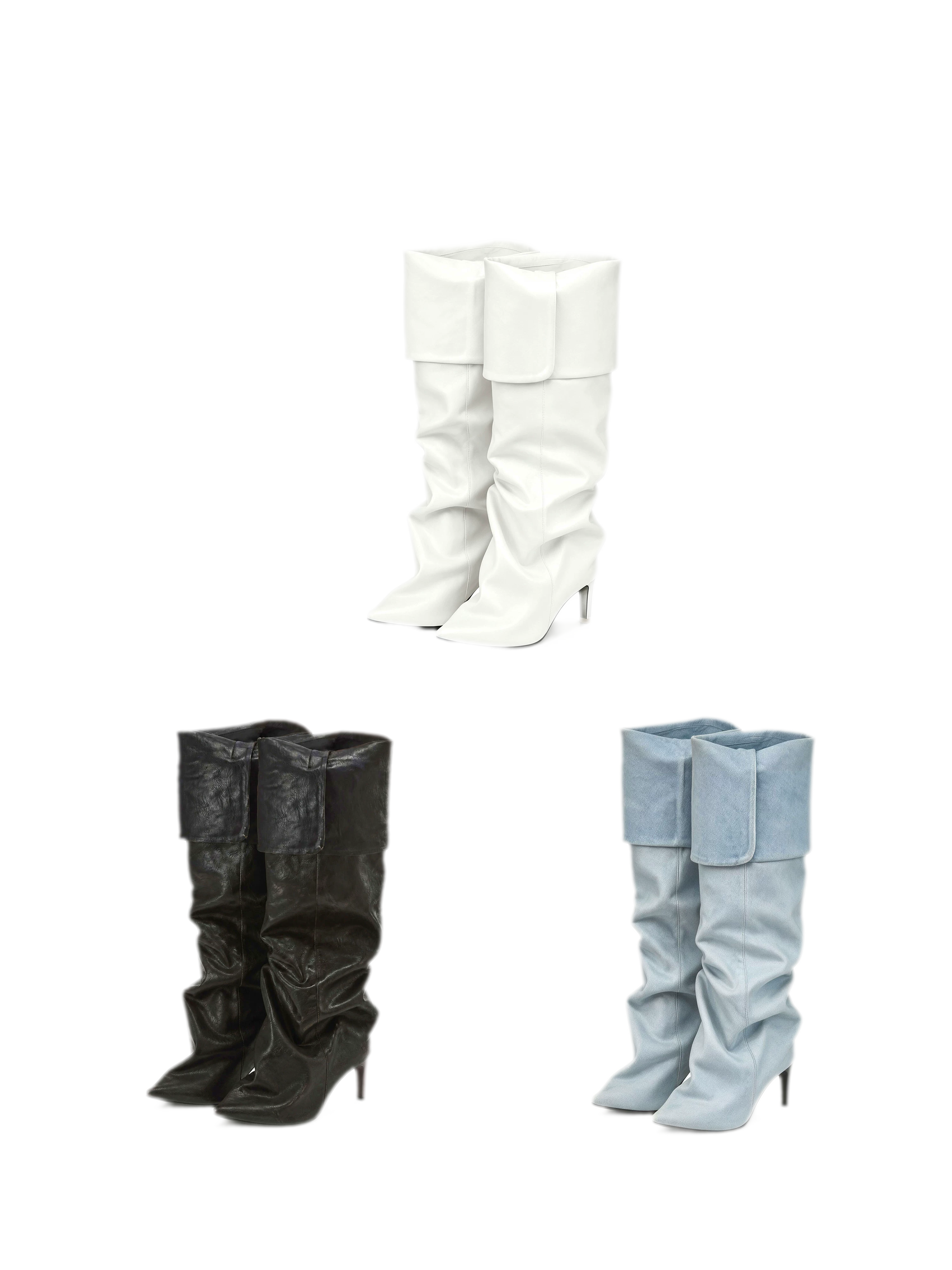 Pointed Toe Slouch Boots