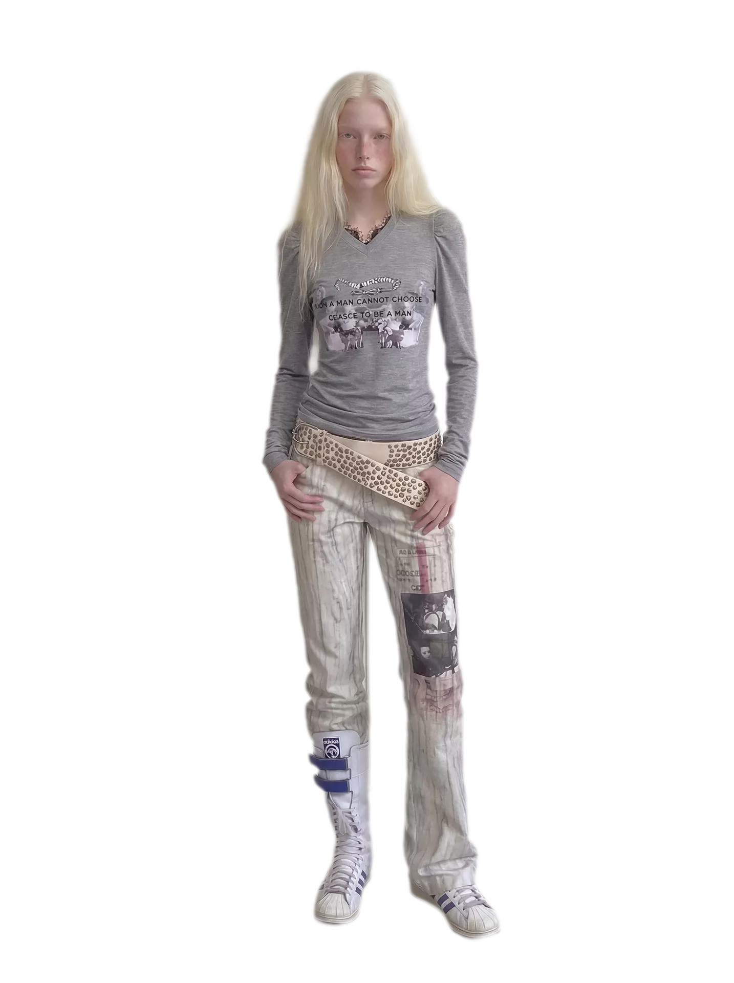 Washed Flared Low-Rise Jeans
