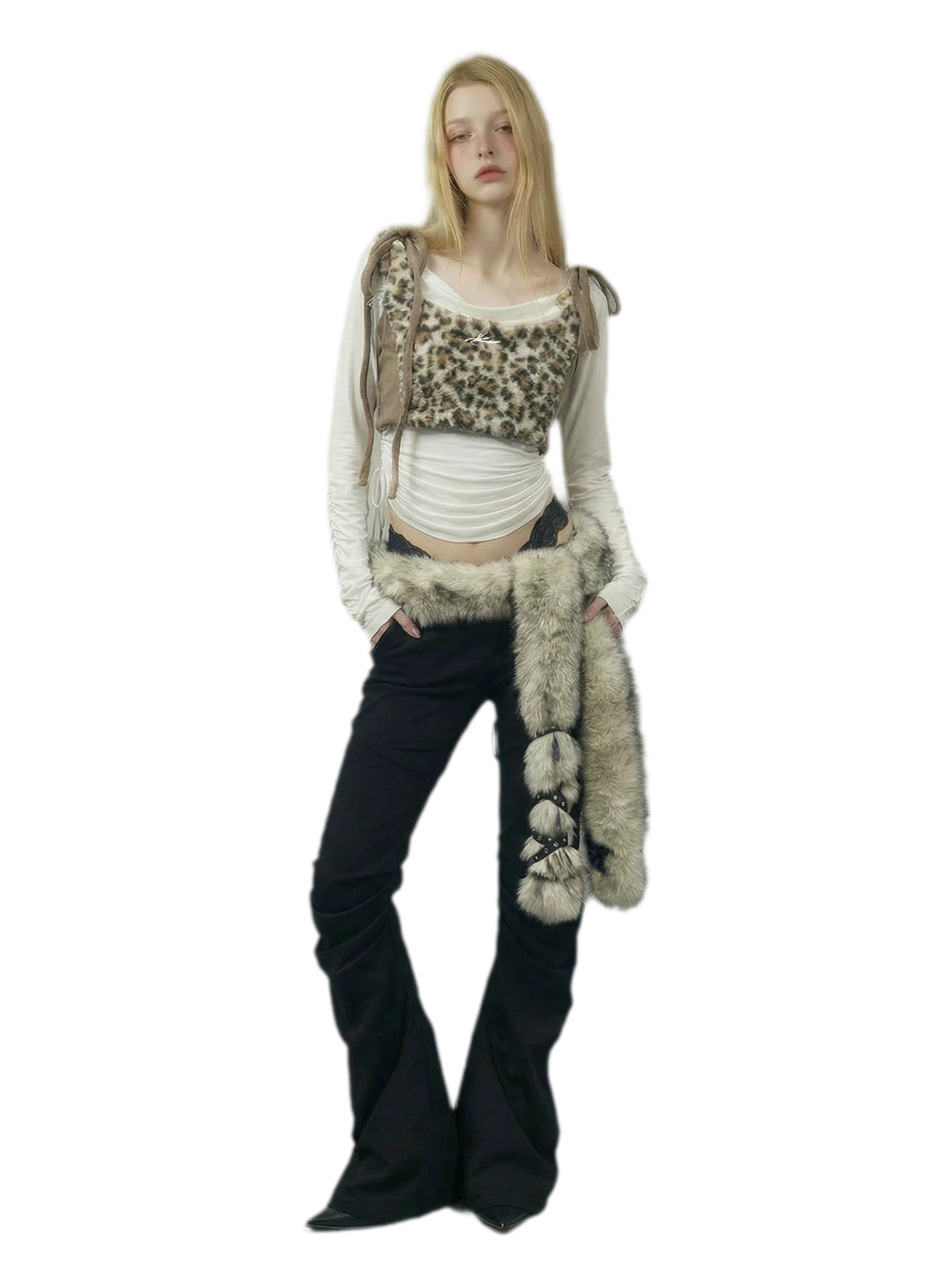 Layered Faux-Fur Statement Scarf