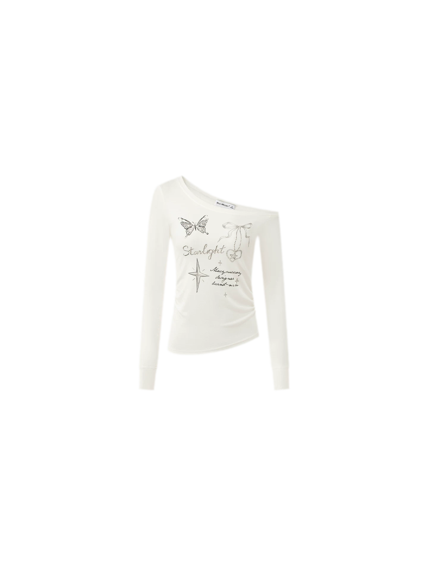 Asymmetric Off-Shoulder Sun Protection T-Shirt
