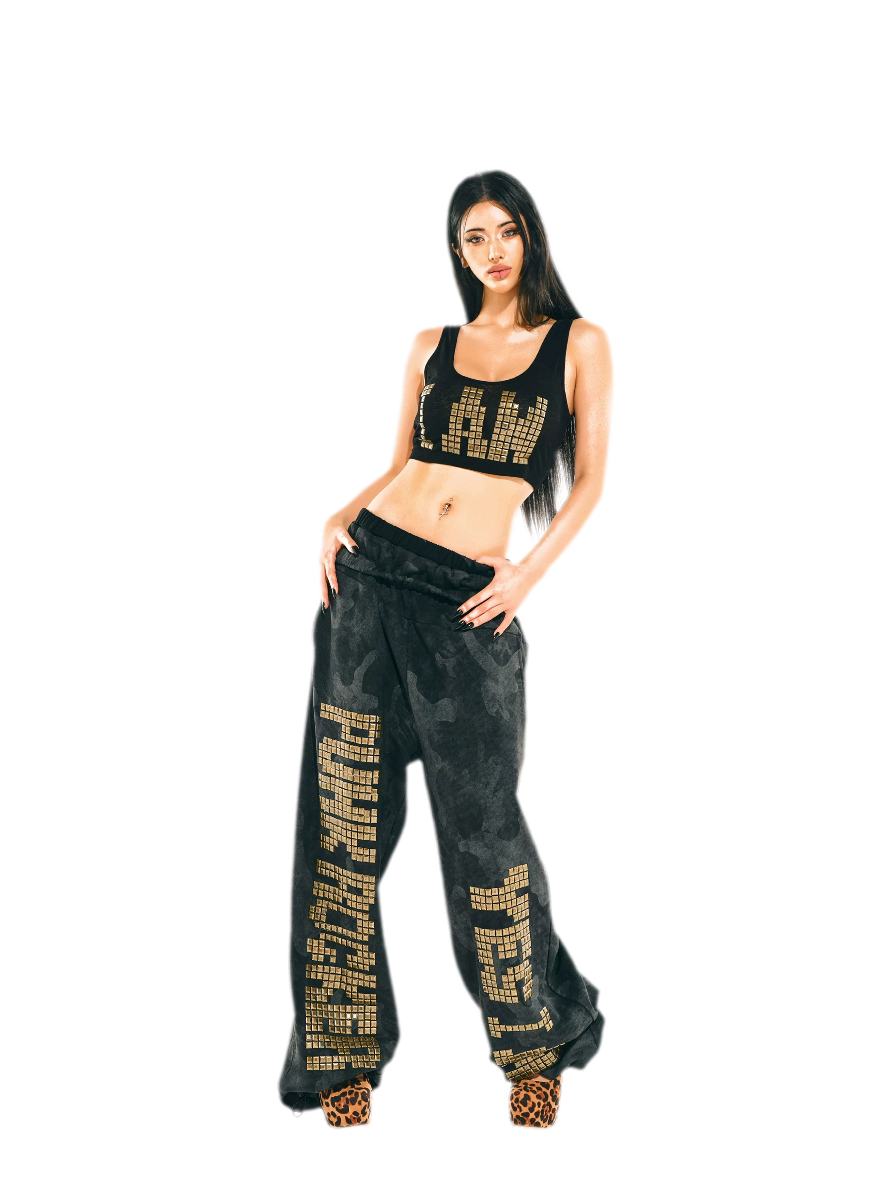 24ANS x UWA Hotfix Studded Crop Vest