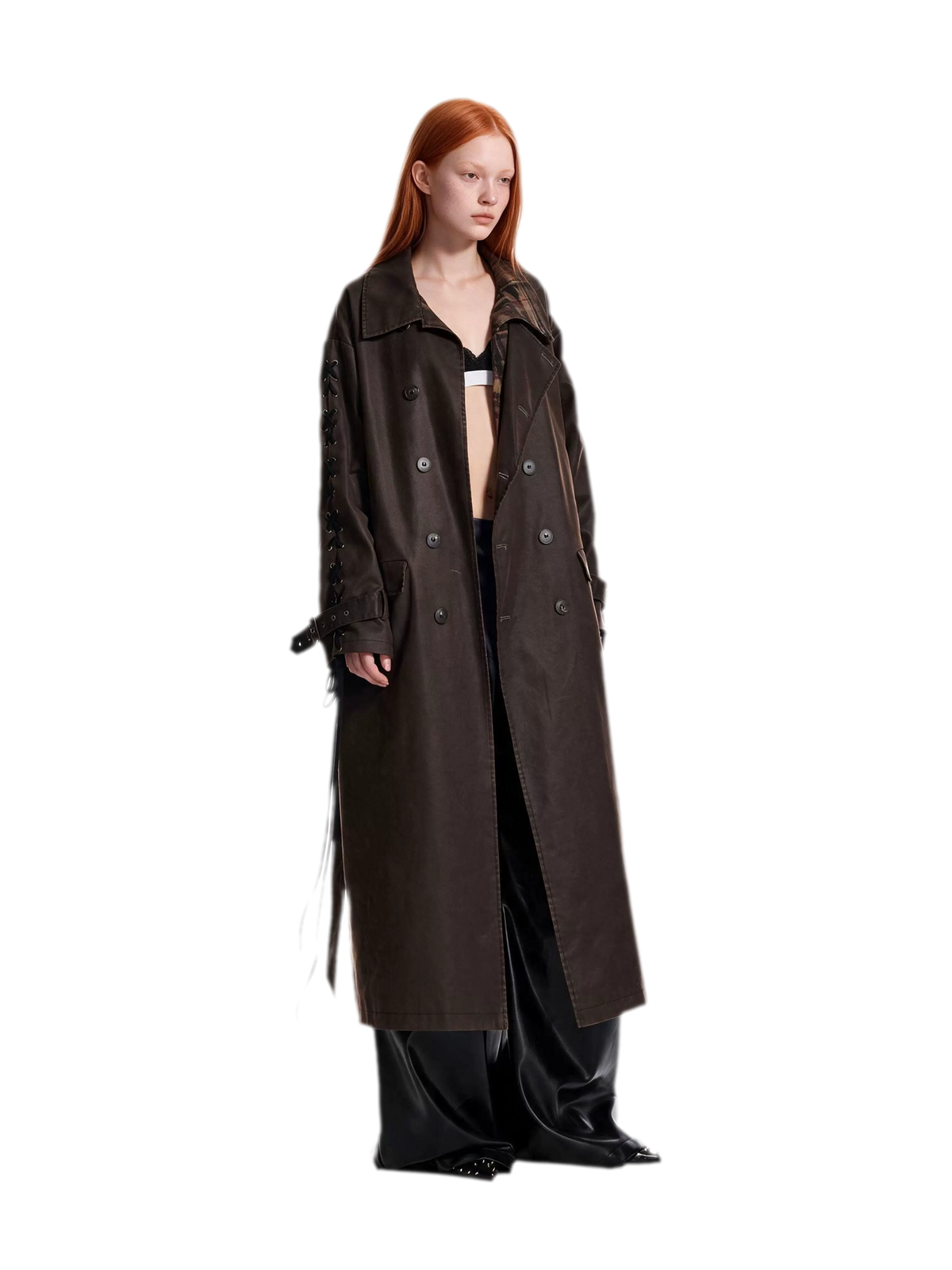 Distressed Punk Trench Coat