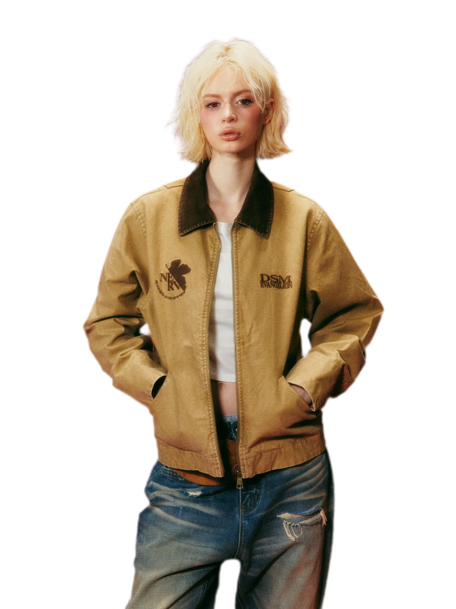 Washed Detroit Distressed Jacket