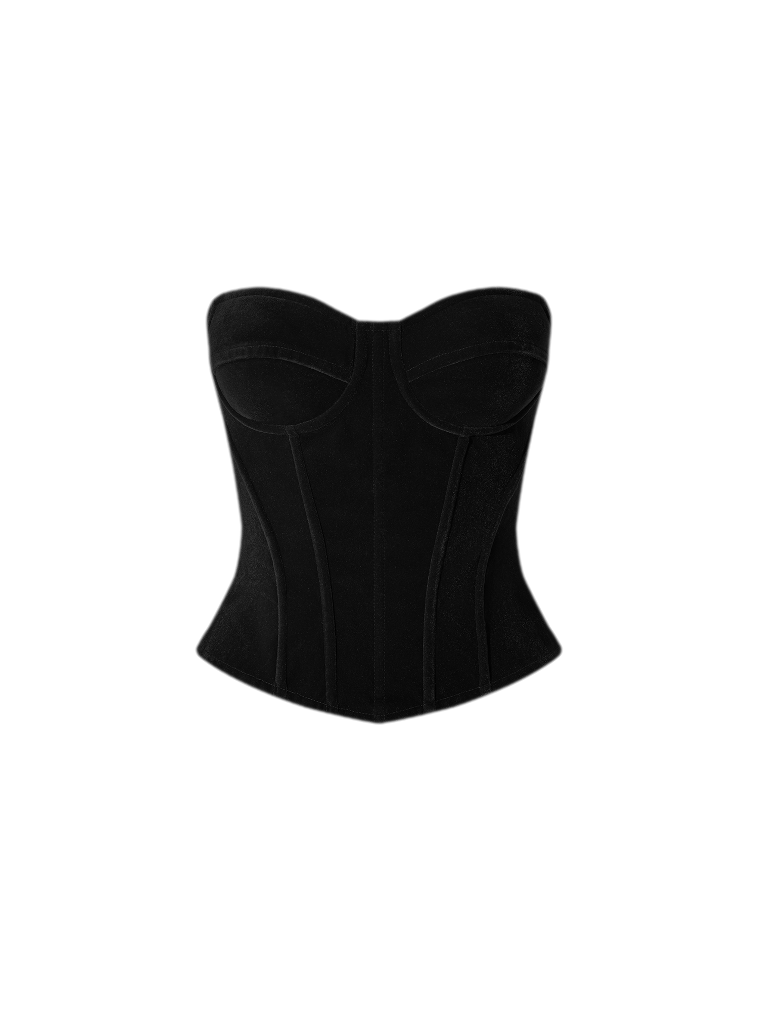 Velvet Boned Corset Top