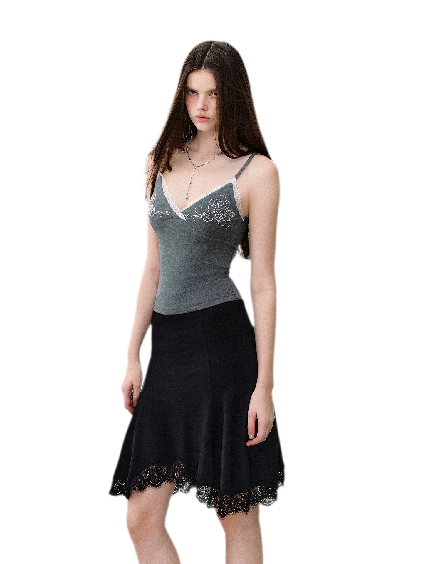 Beaded Lace Camisole Top