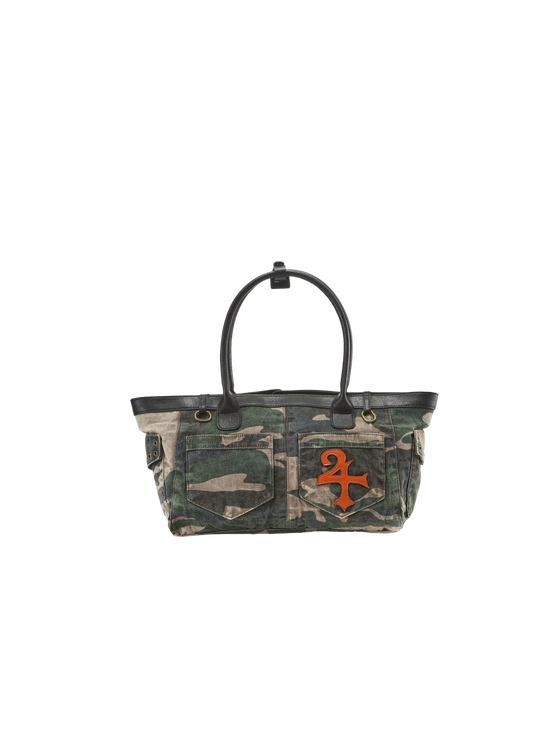 Camouflage & Denim Tote Bag