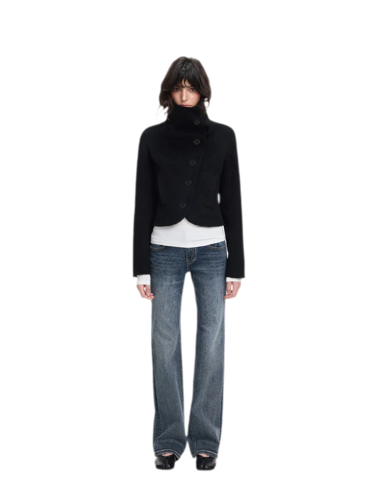 Jean délavé taille mi-basse