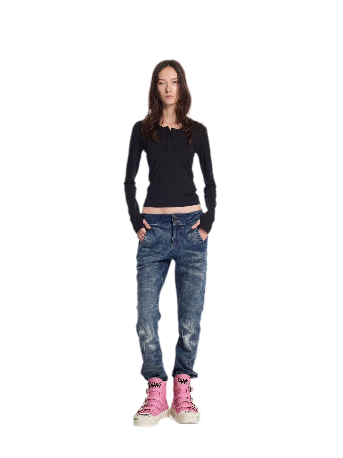 Soft Henley Fitted Knit Top