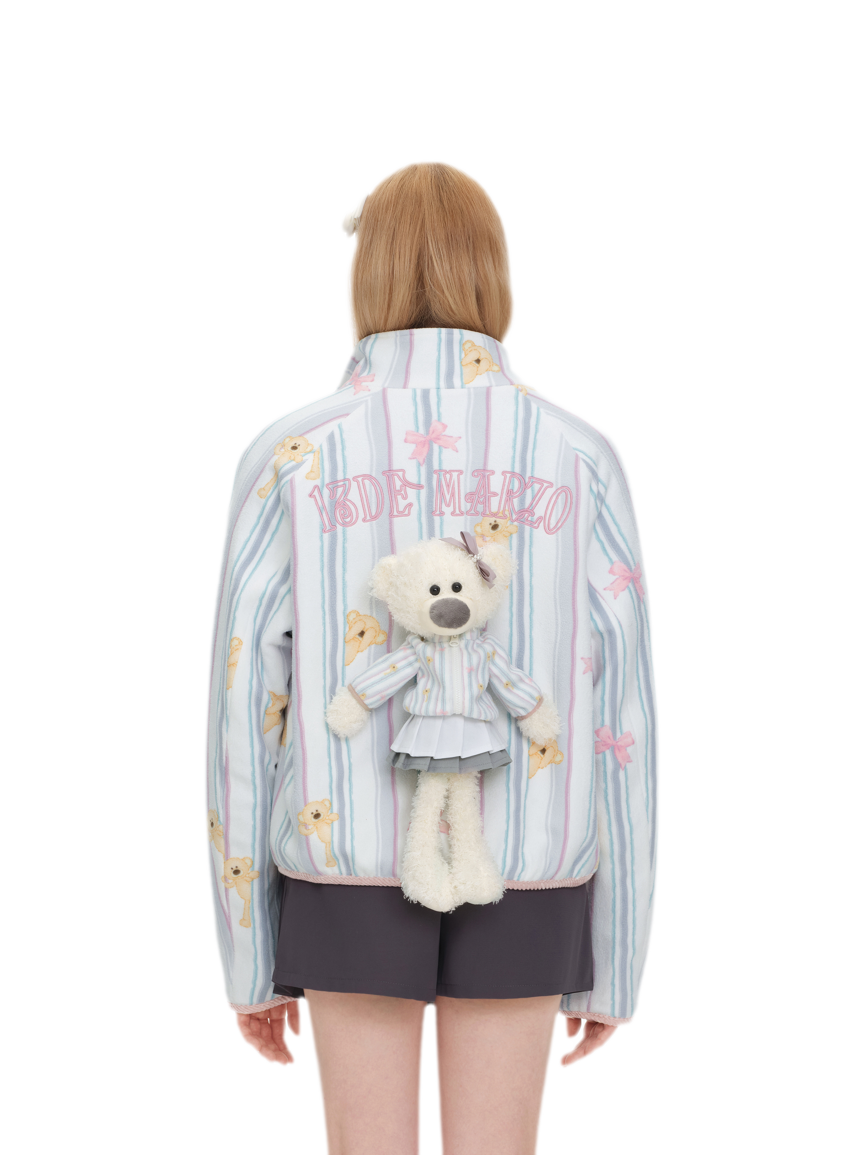 Printed Fleece Raglan Jacket
