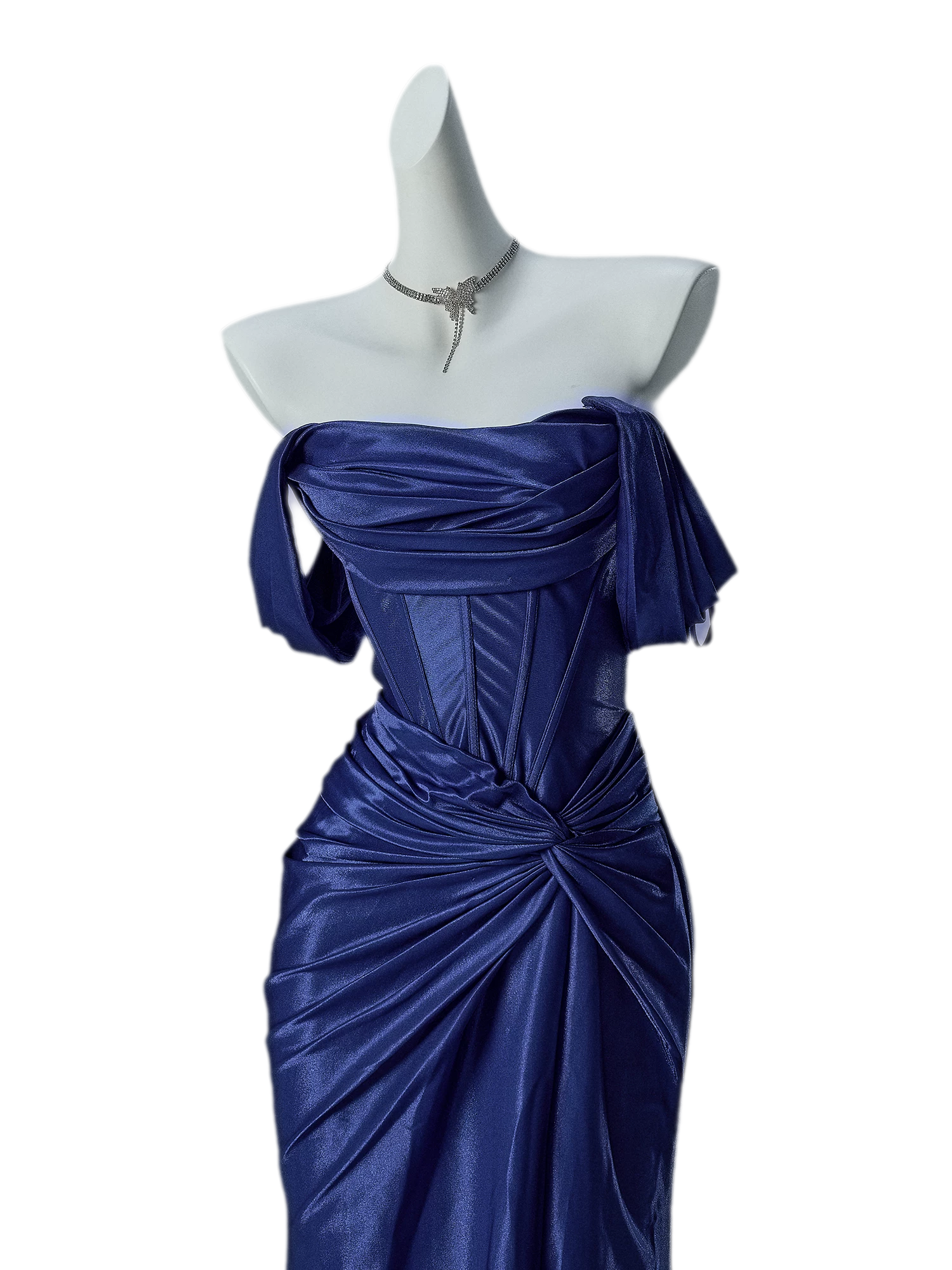 Deep Blue Mermaid Gown