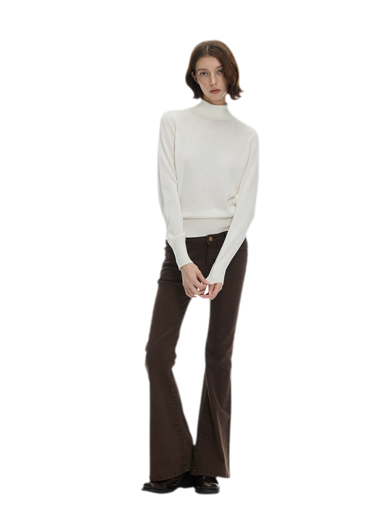 Ribbed Slim-Fit Turtleneck Knit