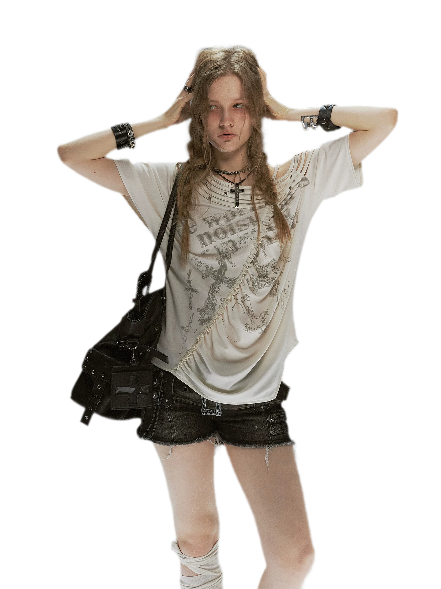 Punk Tencel Studded Tee