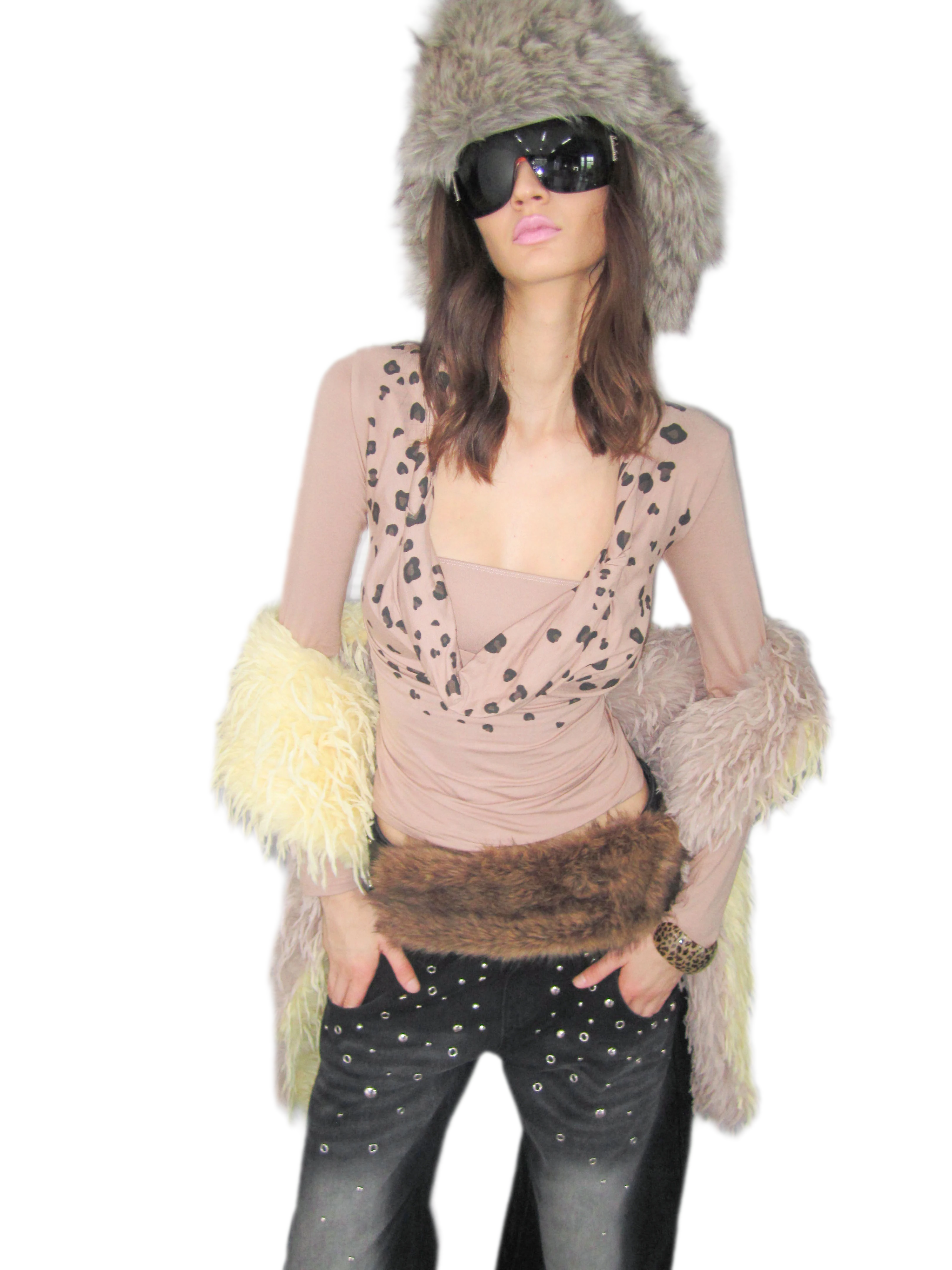 Leopard Twist V-Neck Top