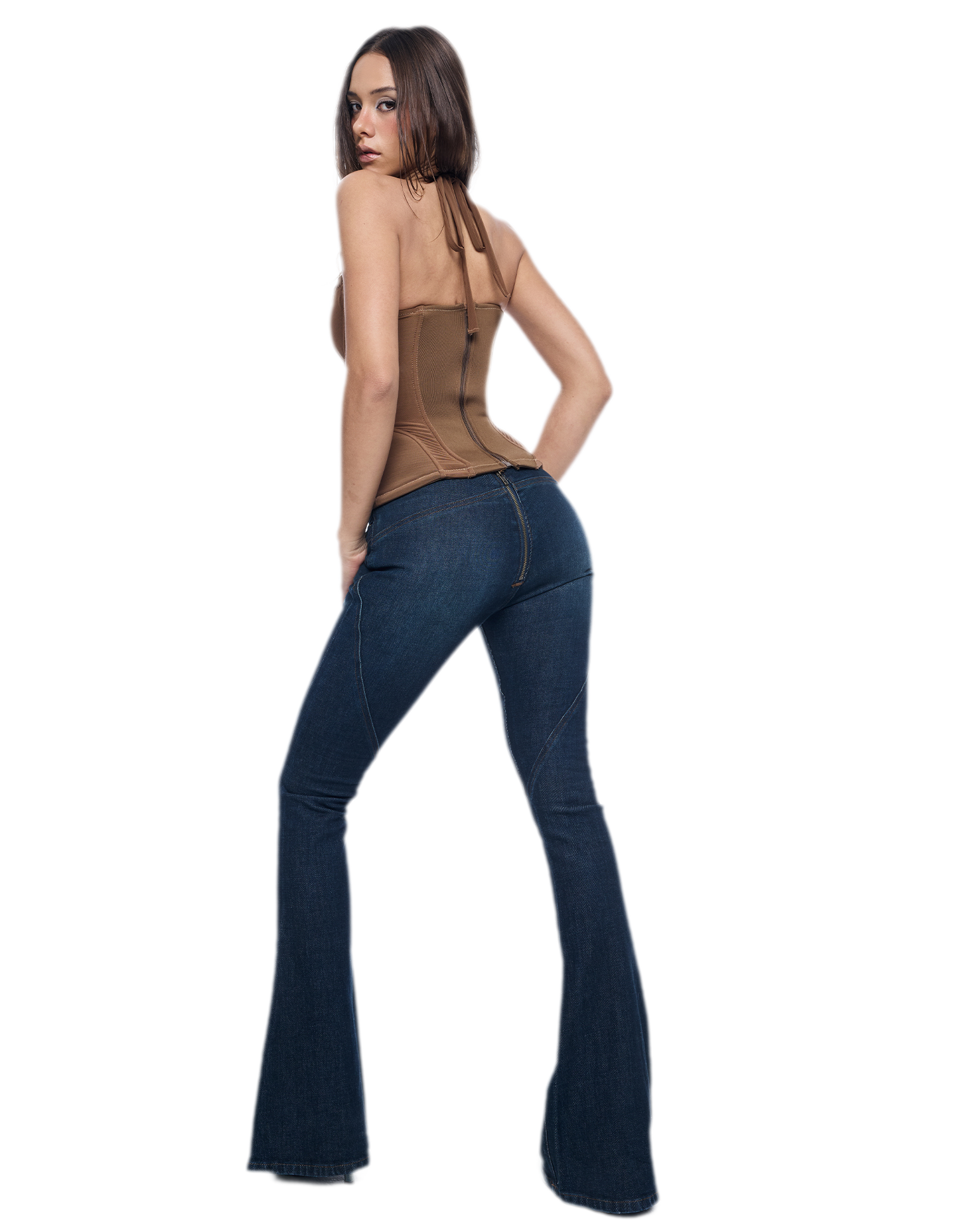 Deep Blue Flare Jeans