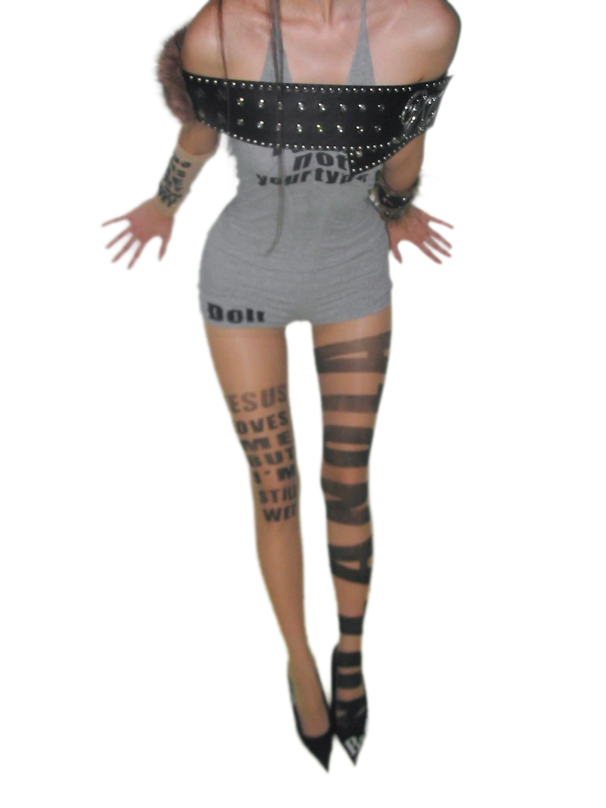 Sheer Letter Tights