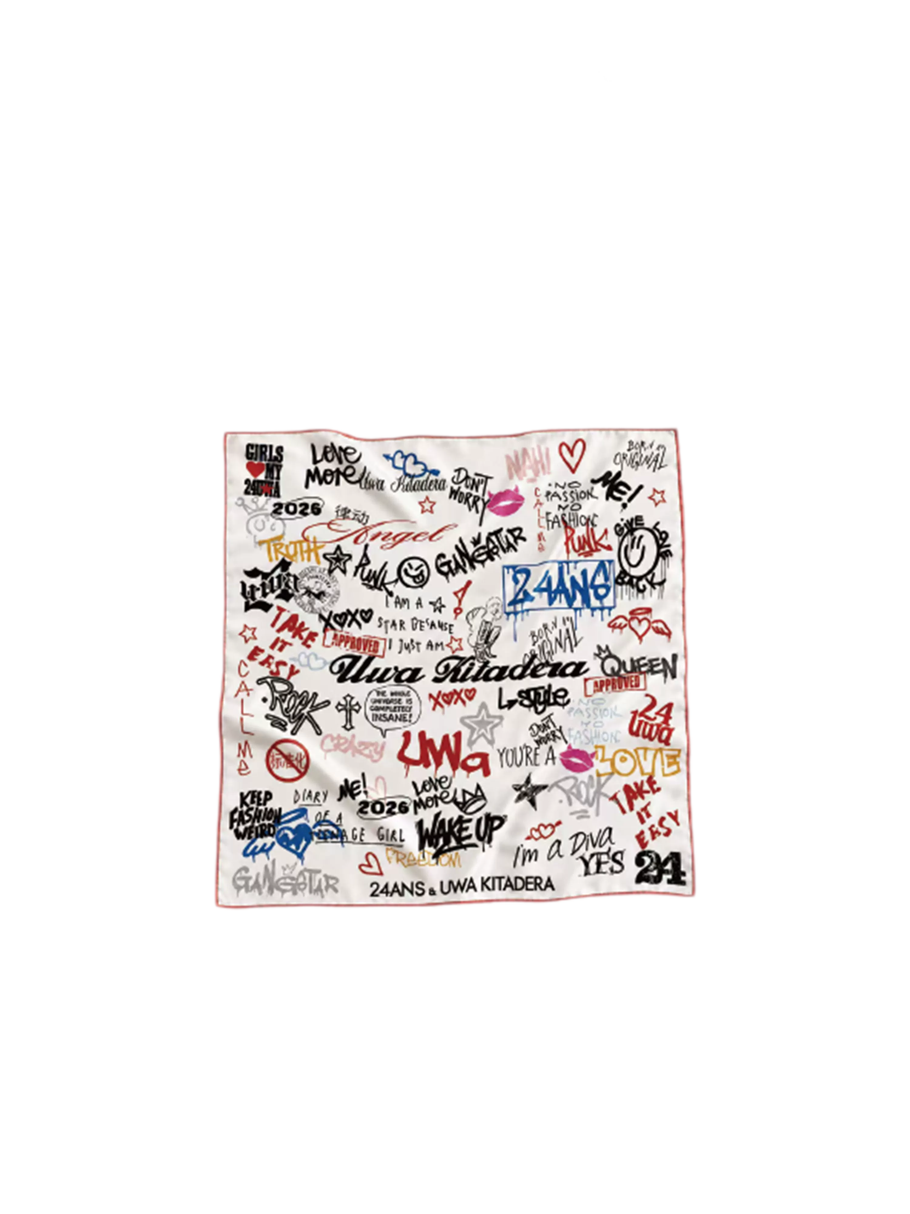 24ANS x UWA Graffiti Printed Scarf