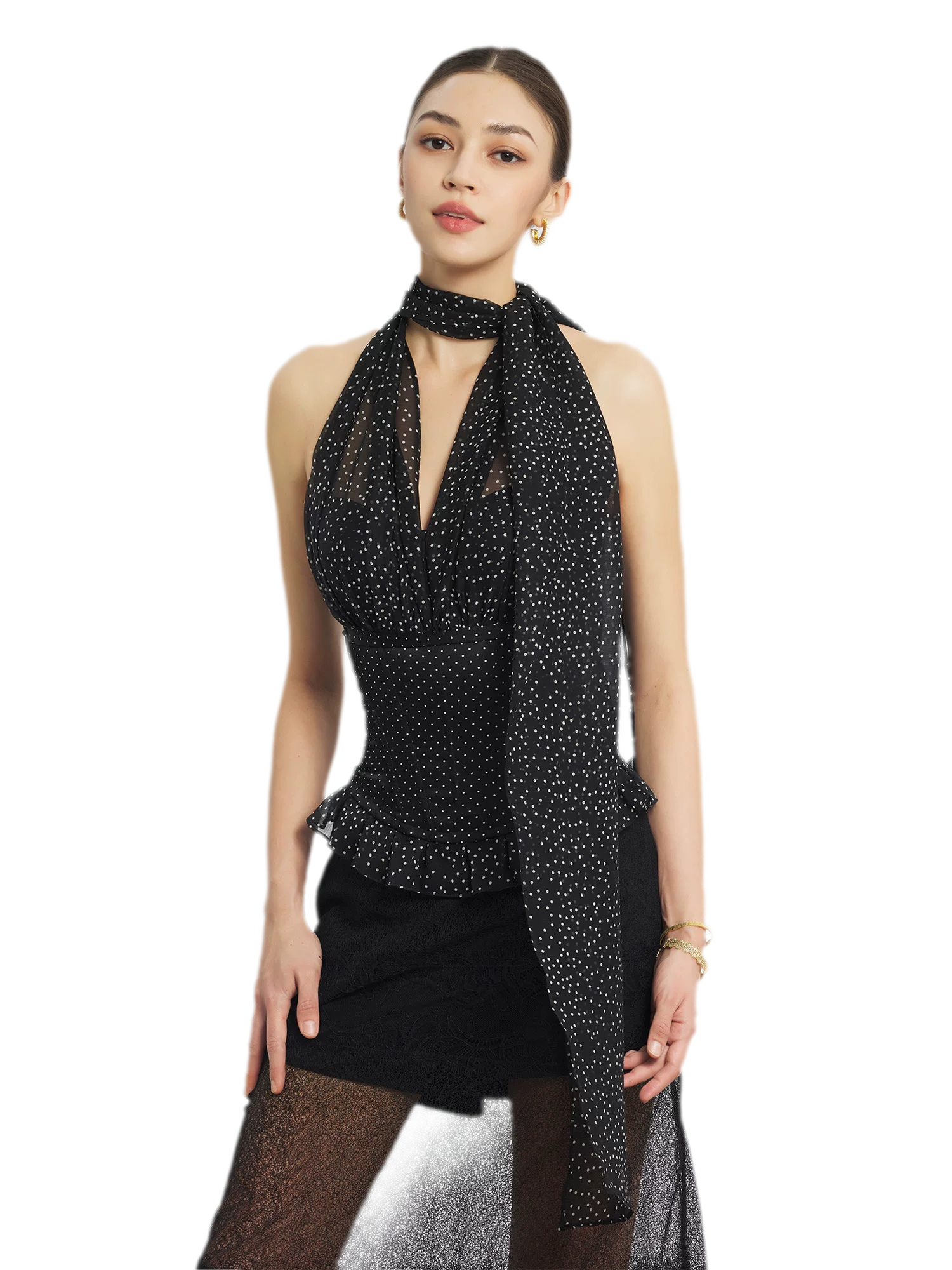 Nanyang Chiffon Halter Bustier