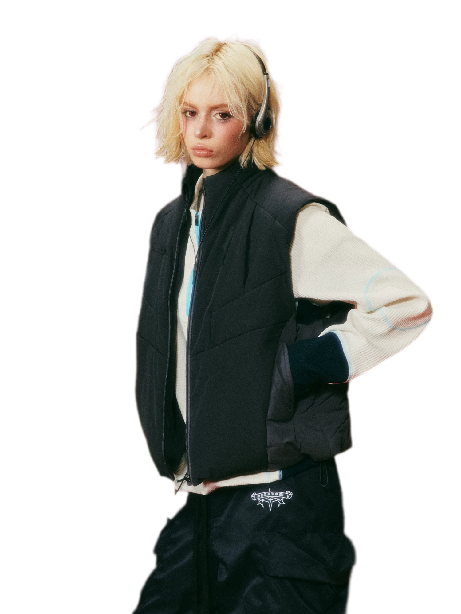 Panelled Technical Padded Vest