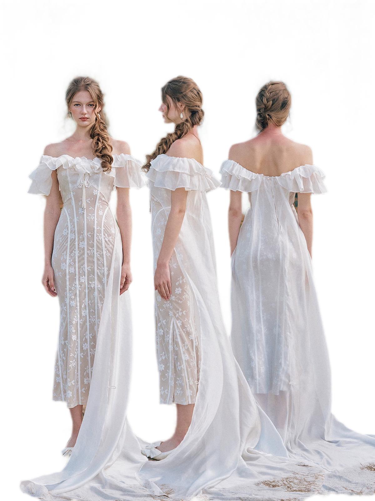 Floral Lace Corset Gown
