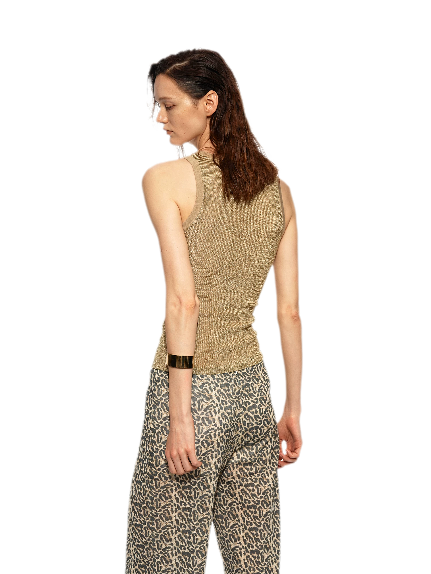 Gilded Wool Knit Tank