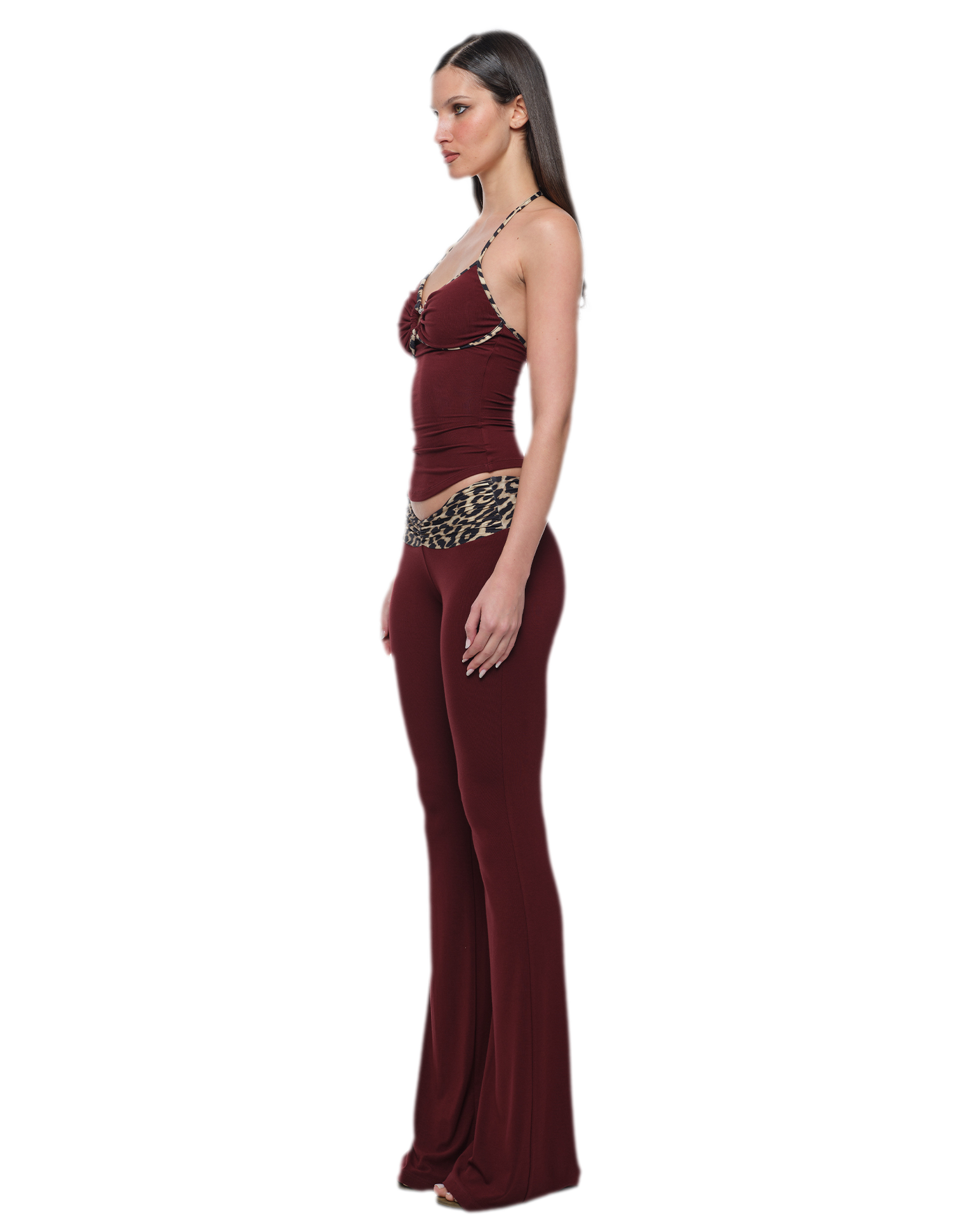 Heart Cutout Leopard Set