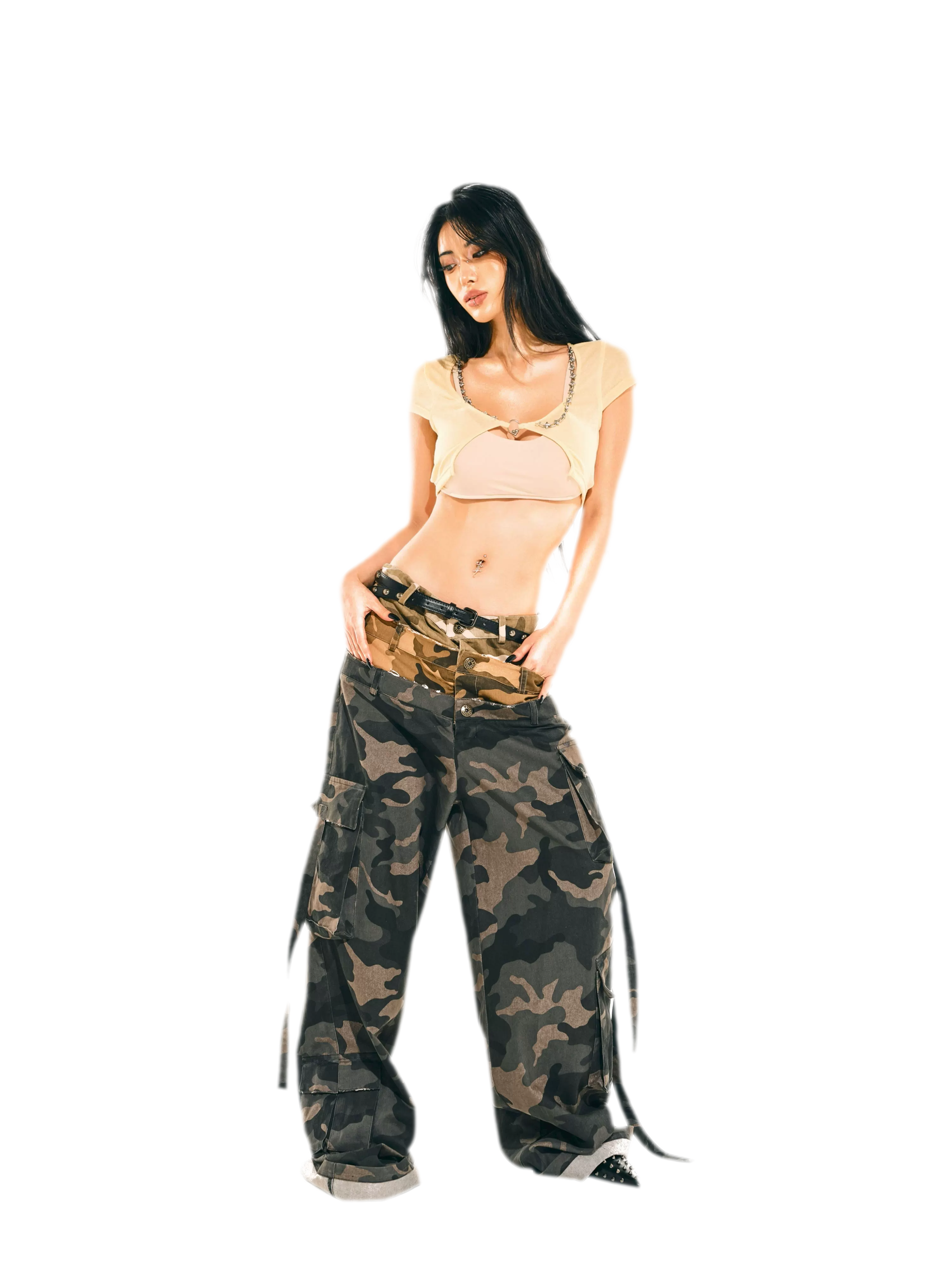 24ANS x UWA Camo Wide-Leg Pants