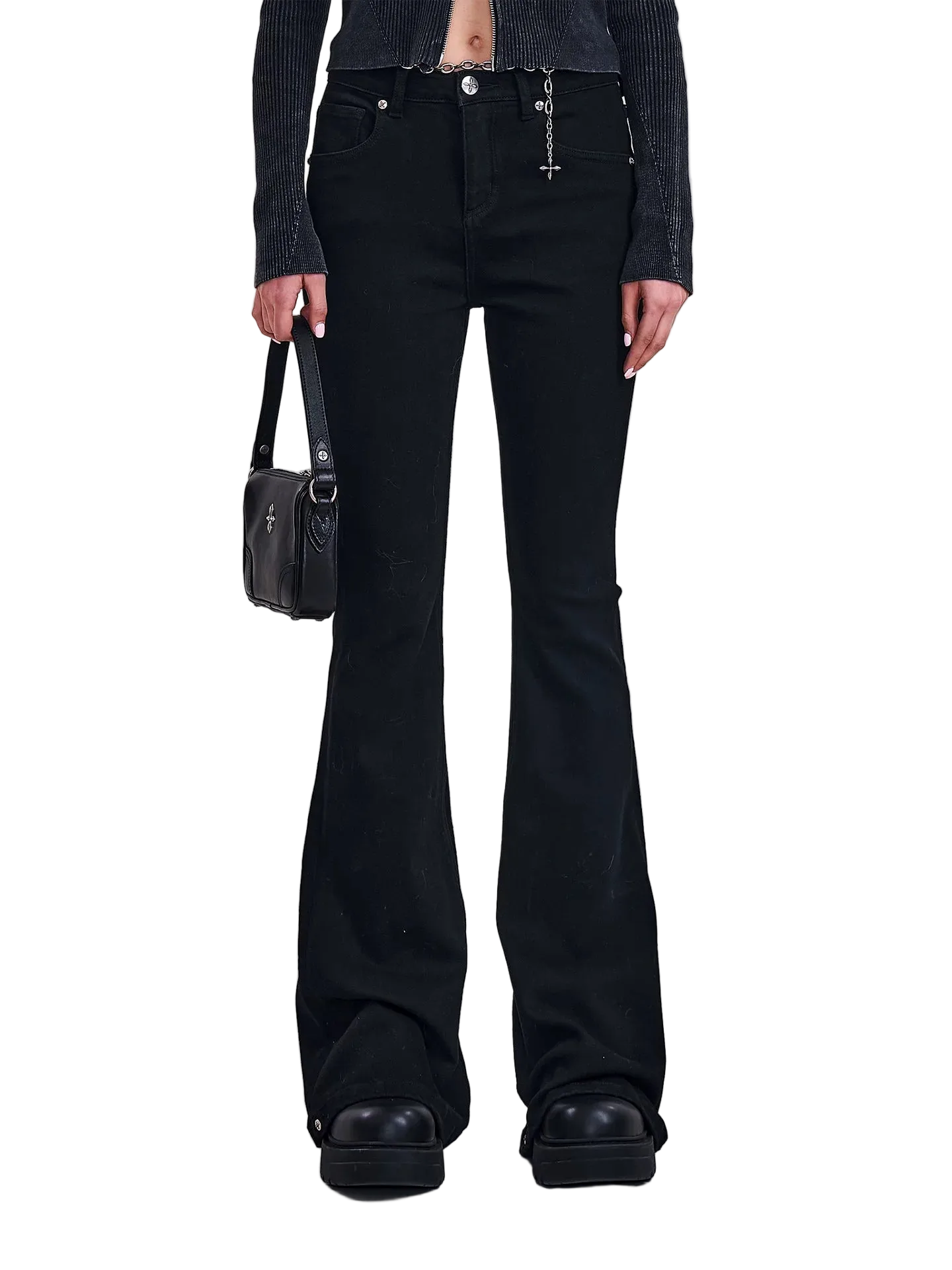Classic Cross Hurricane Flare Denim Pants
