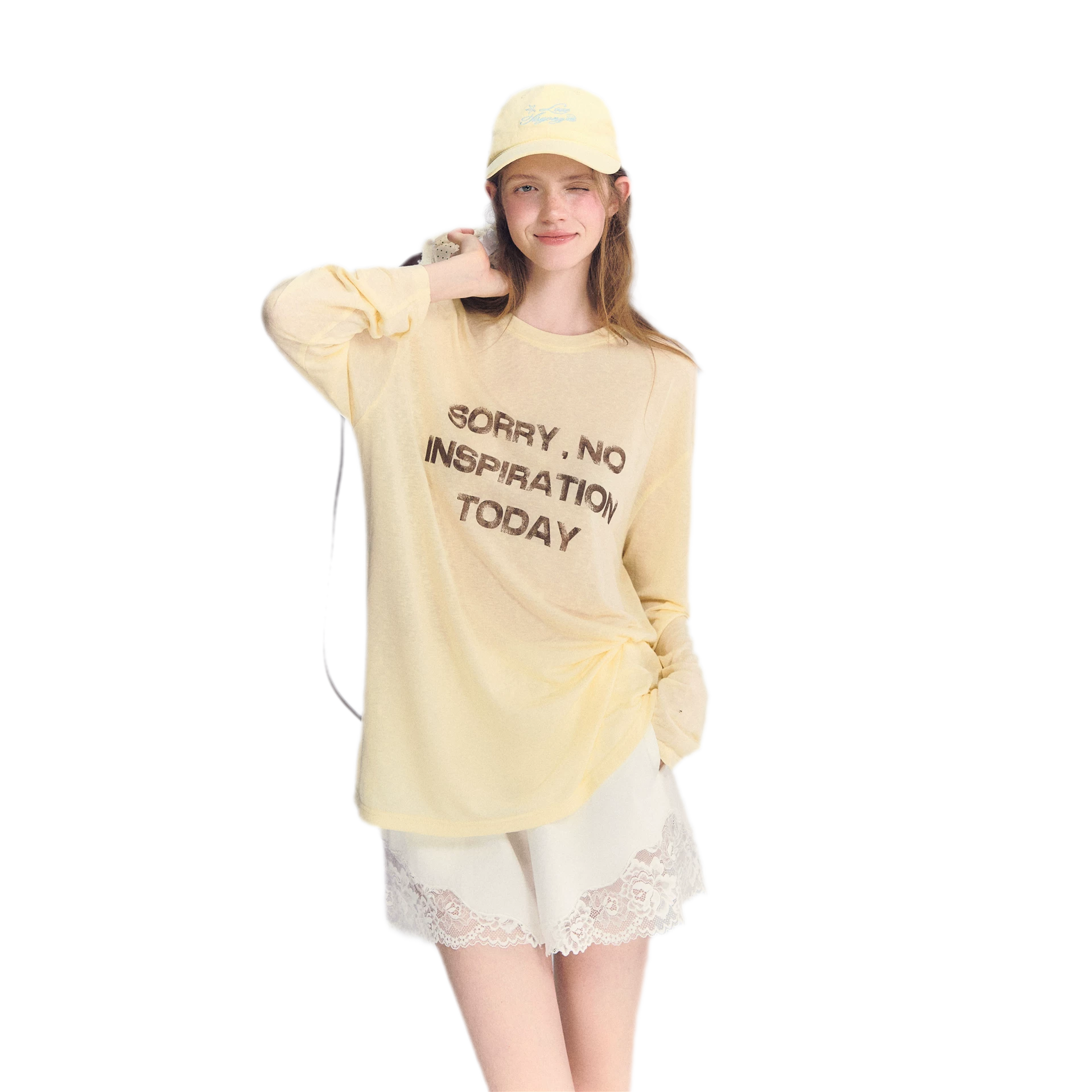 Lyocell Print Long Sleeve Top