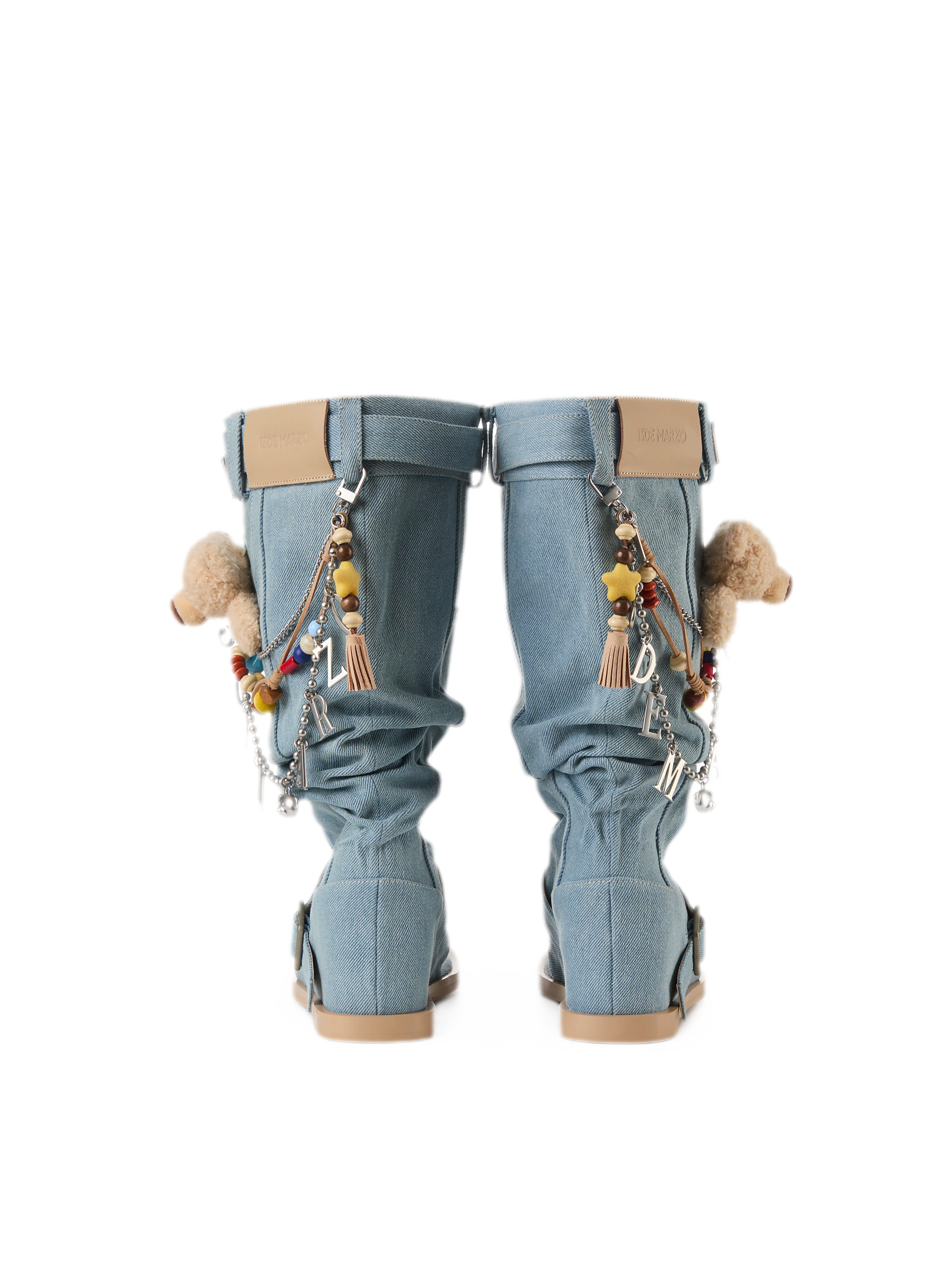 Denim Bear Platform Sandals