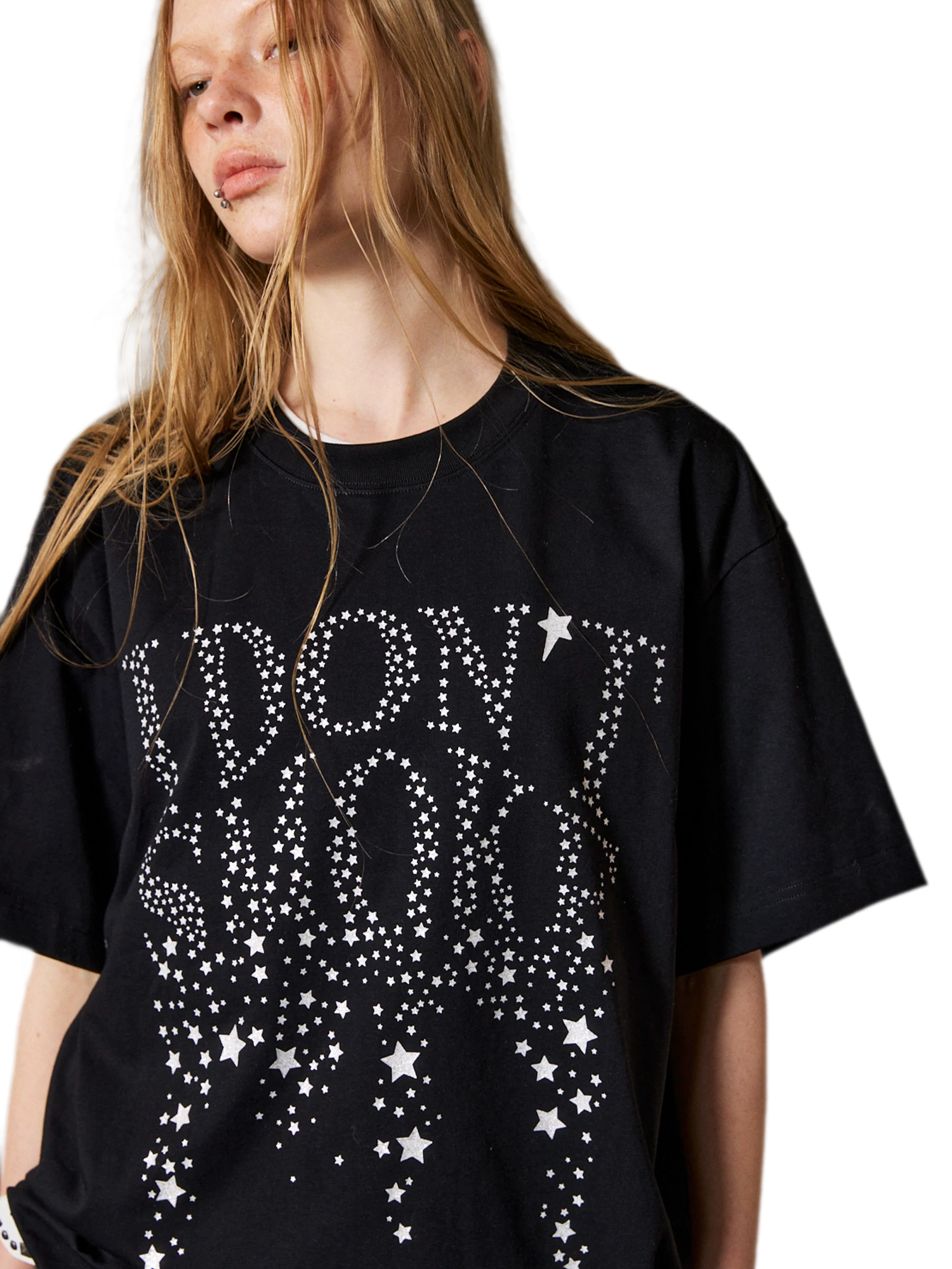 Loose Fit Glitter Logo T-Shirt