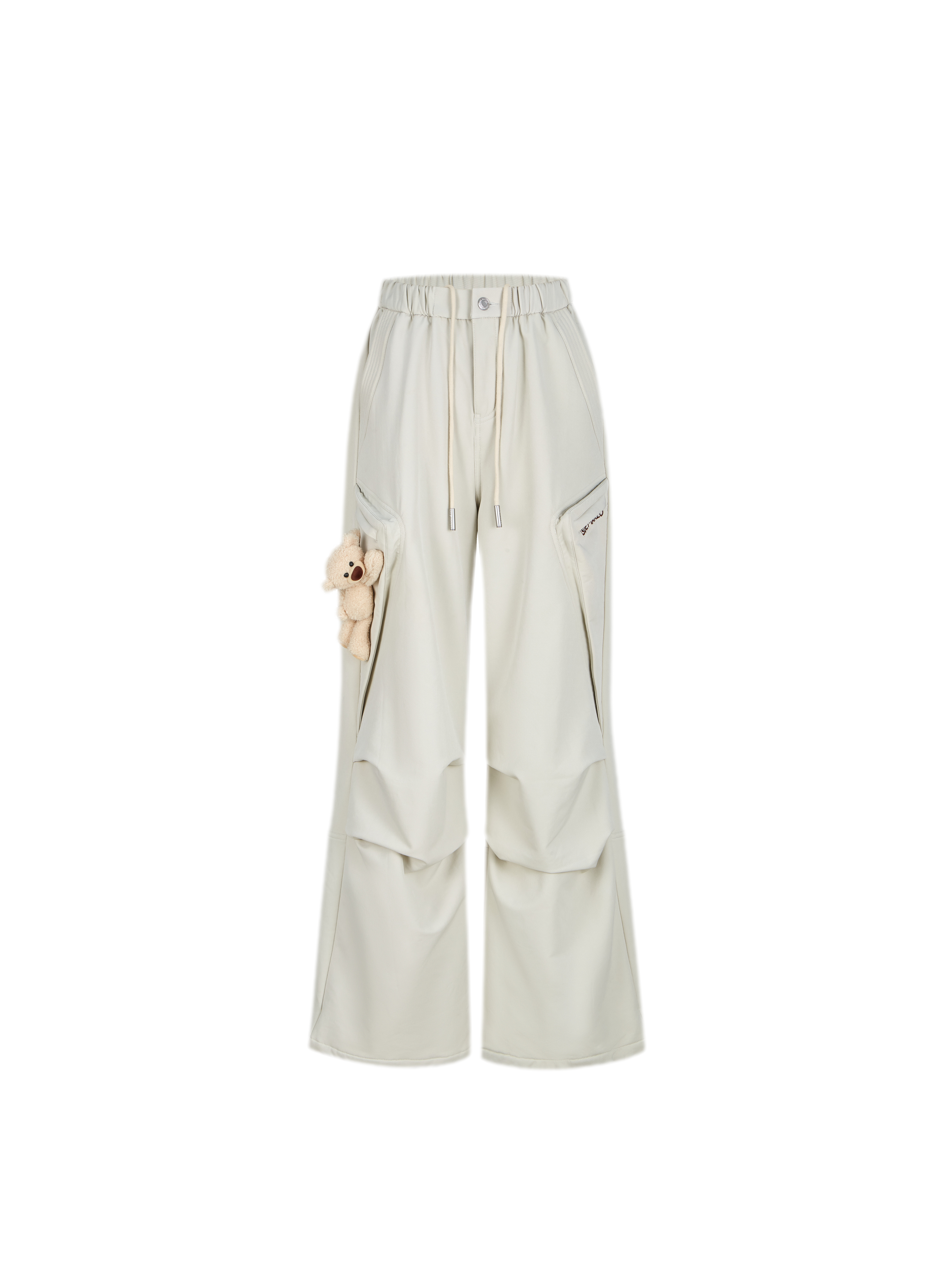 Fleece-Lined Drawstring Cargo Pants
