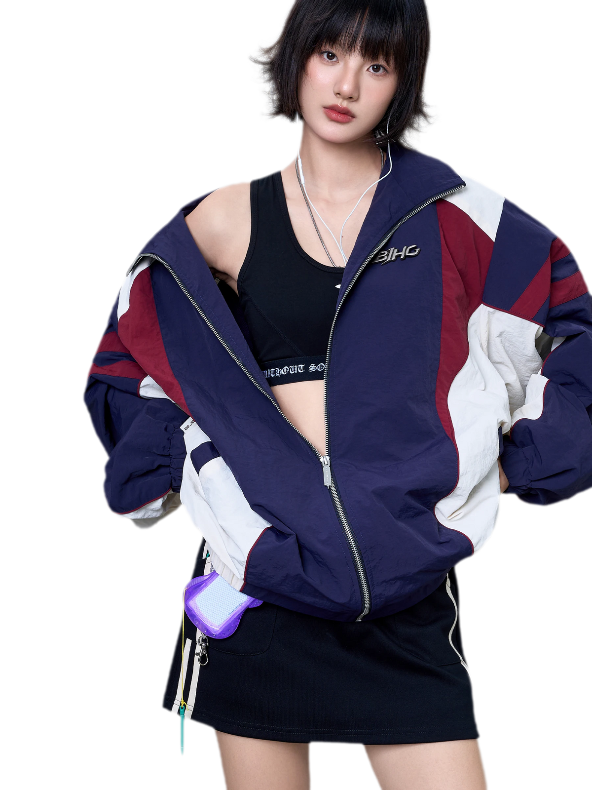 Taslon 컬러 블록 재킷
