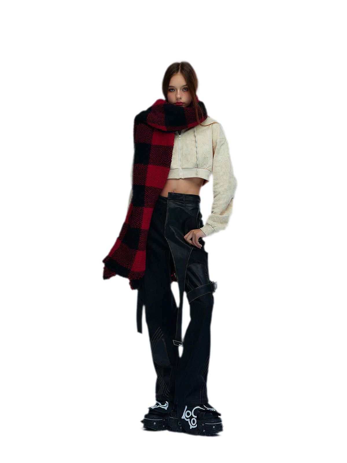 Thickened Punk Plaid Scarf