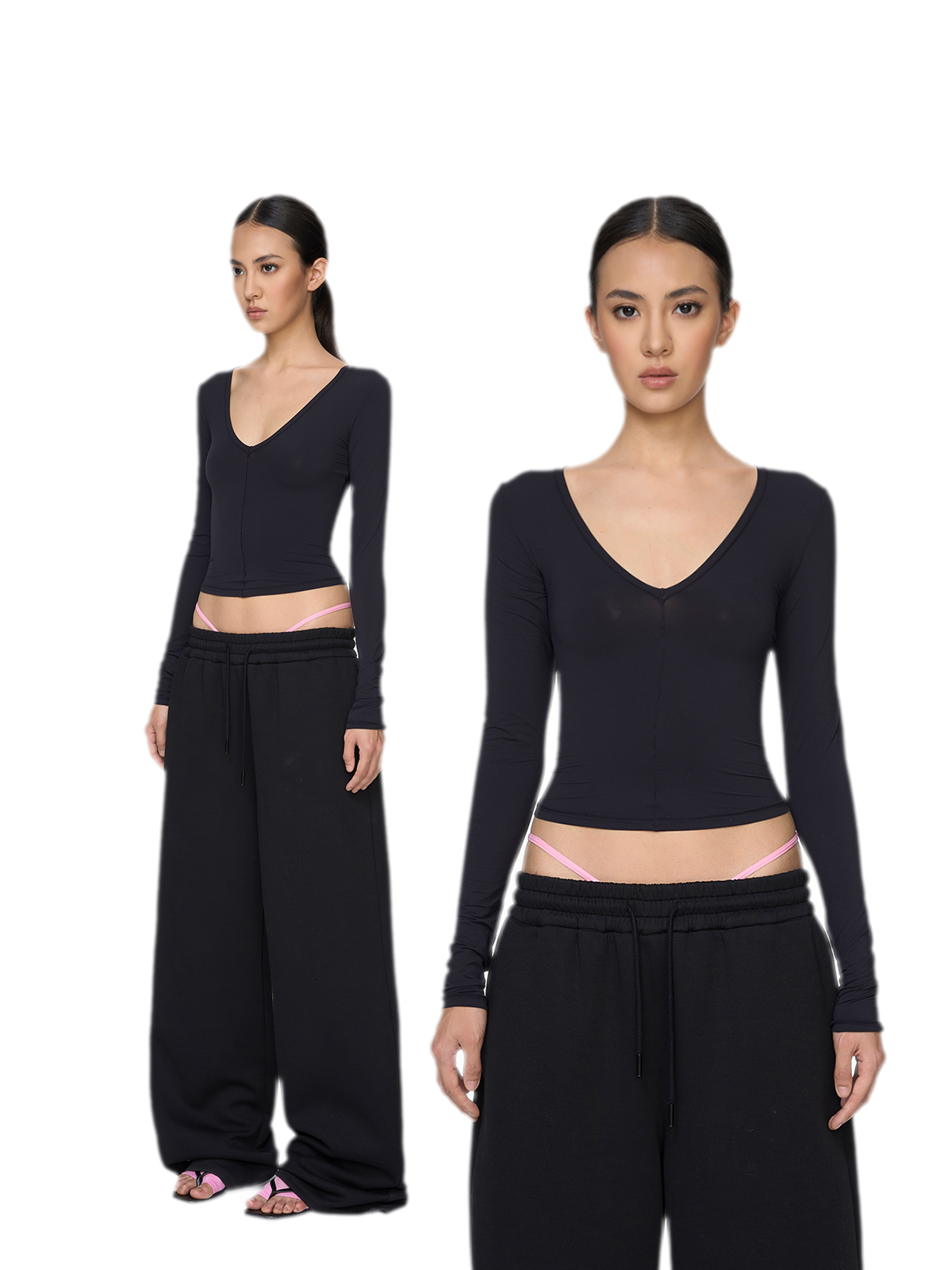 Deep V Slim Top