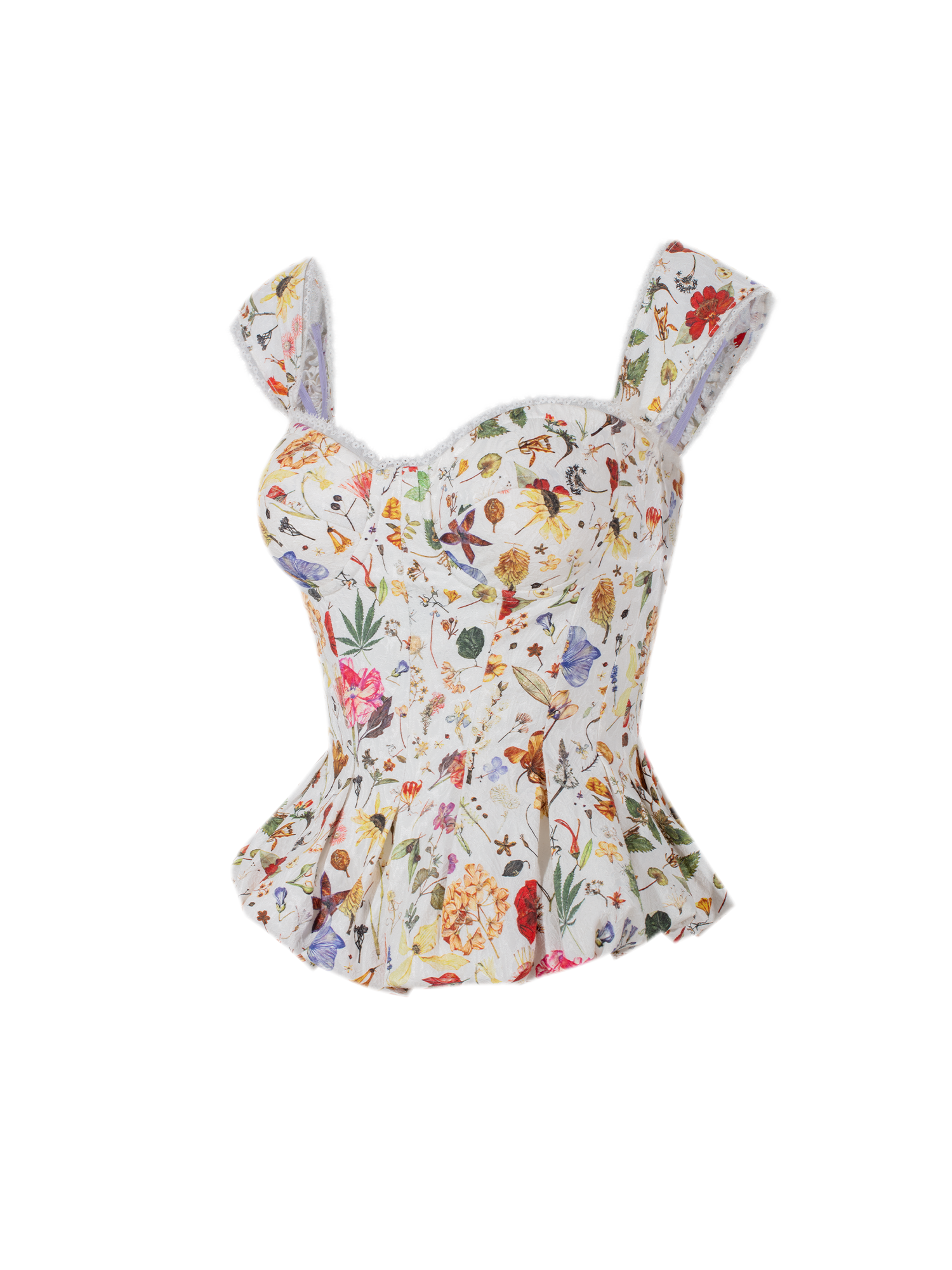 Floral Boned Corset Top