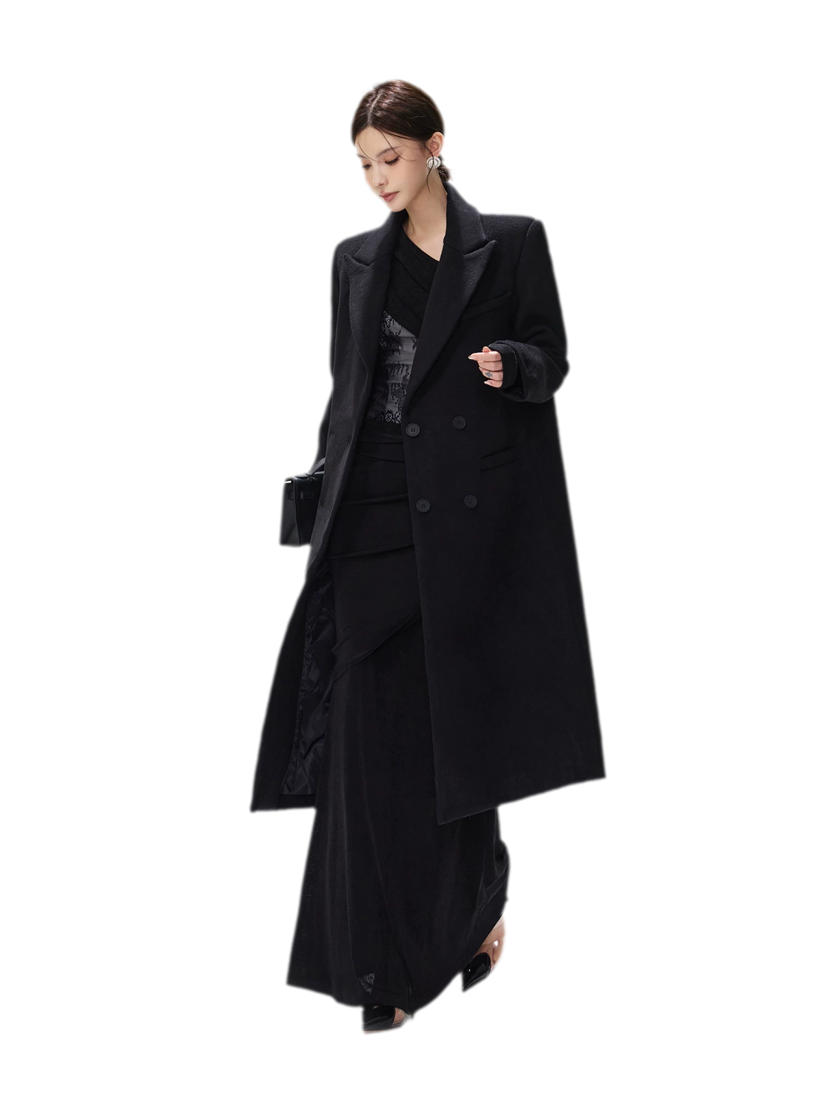 Structured Double-Breasted Wool Coat