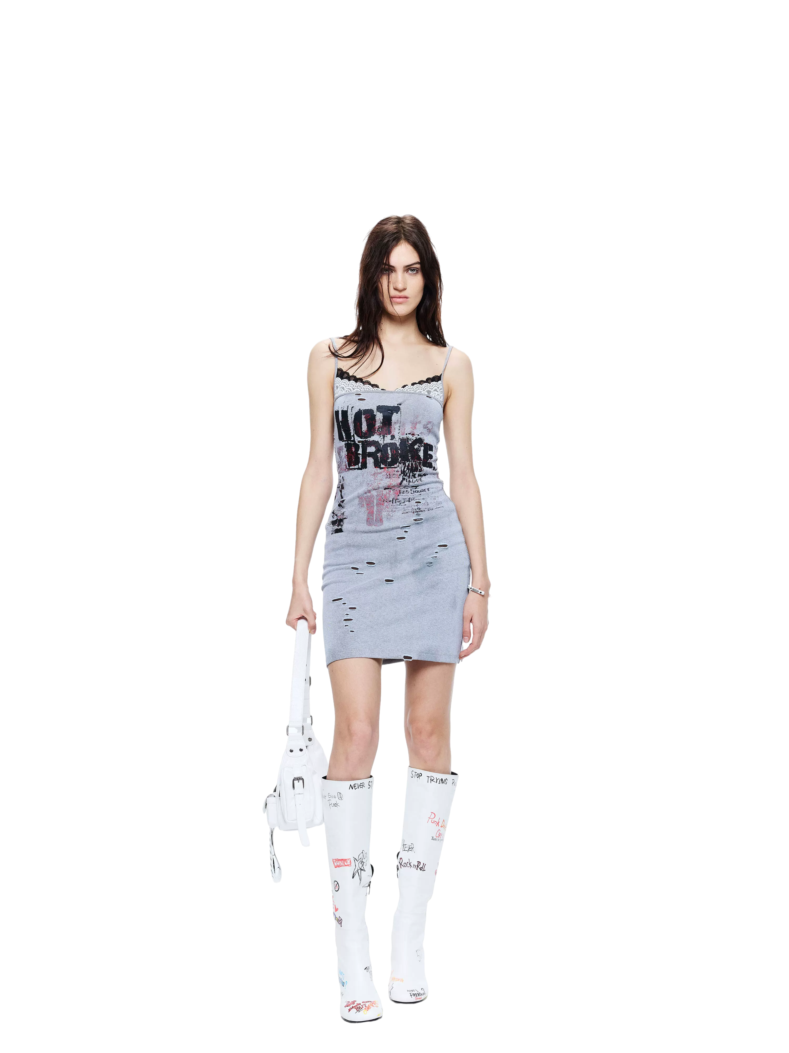 Lace Splicing Sleeveless Dress