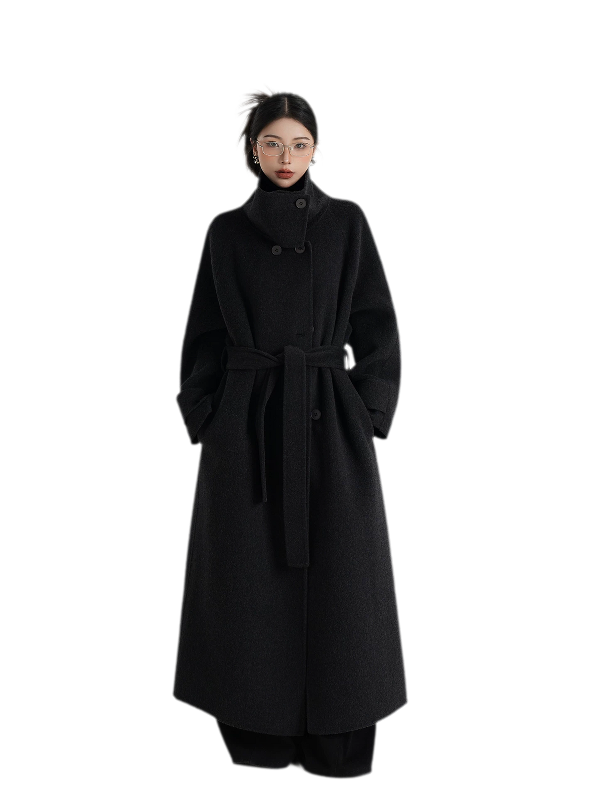 Hand-Sewn Longline Wool Coat