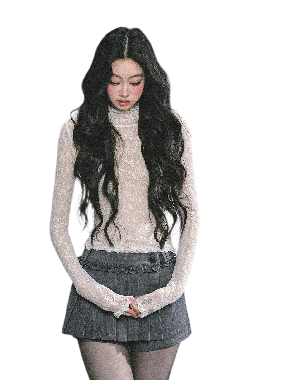 Lace Semi Sheer T-Shirt