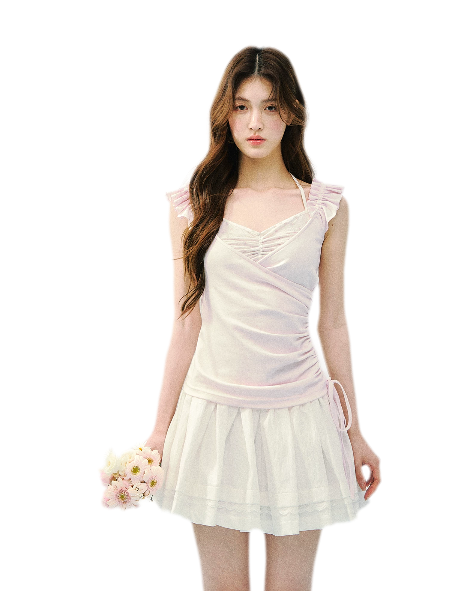Two-in-One Ruffle Sleeve T-Shirt