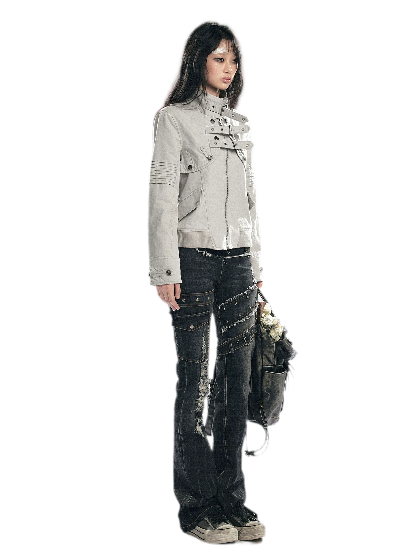 Skinny Grunge Flare Jeans