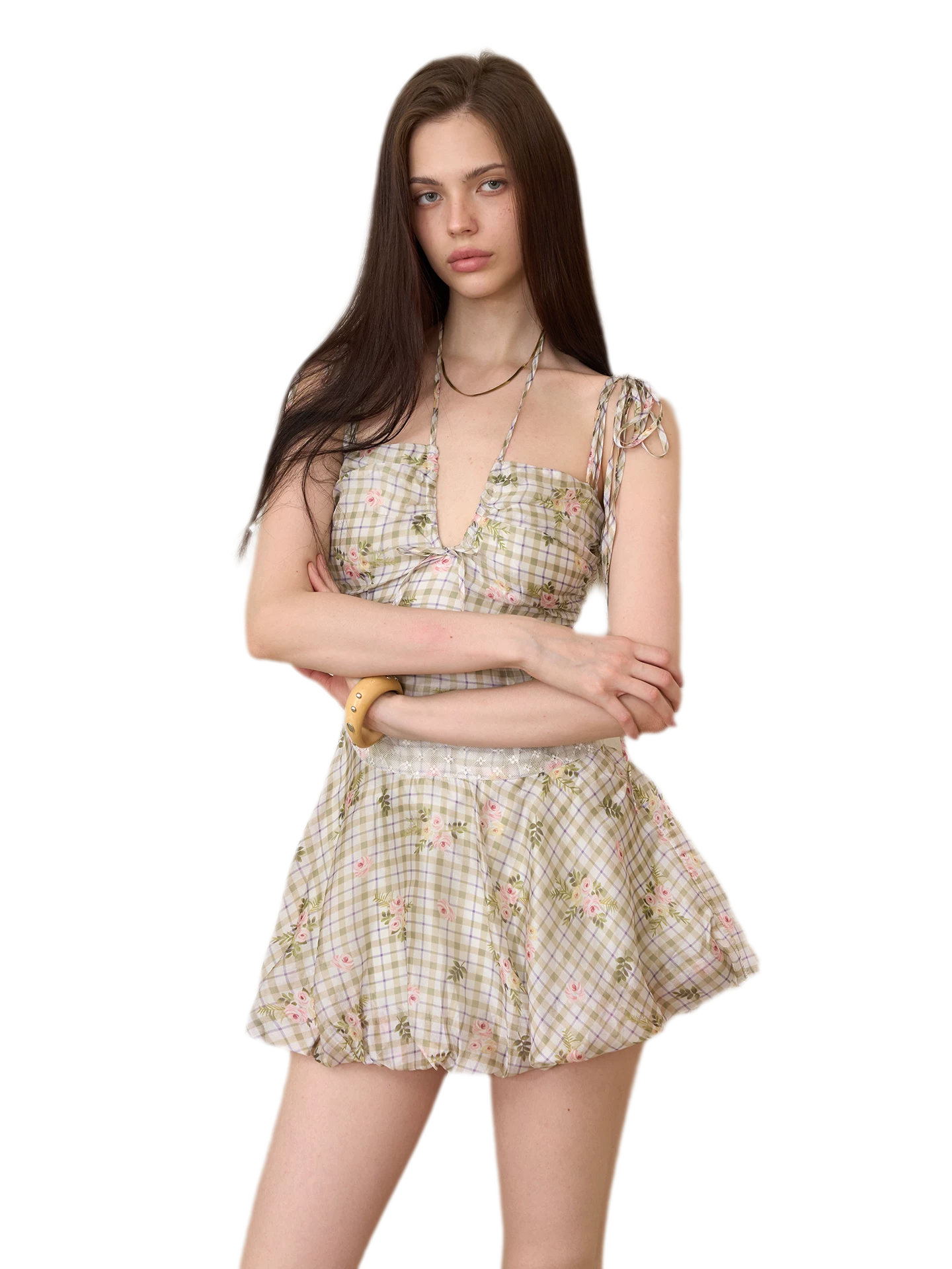 Lace Waist Bubble Dress