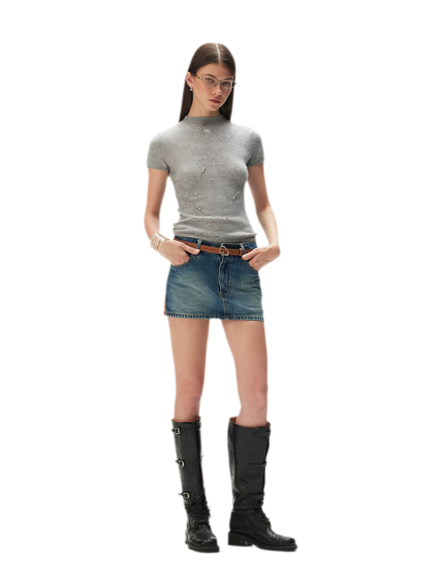 Beaded Slim Fit Tee