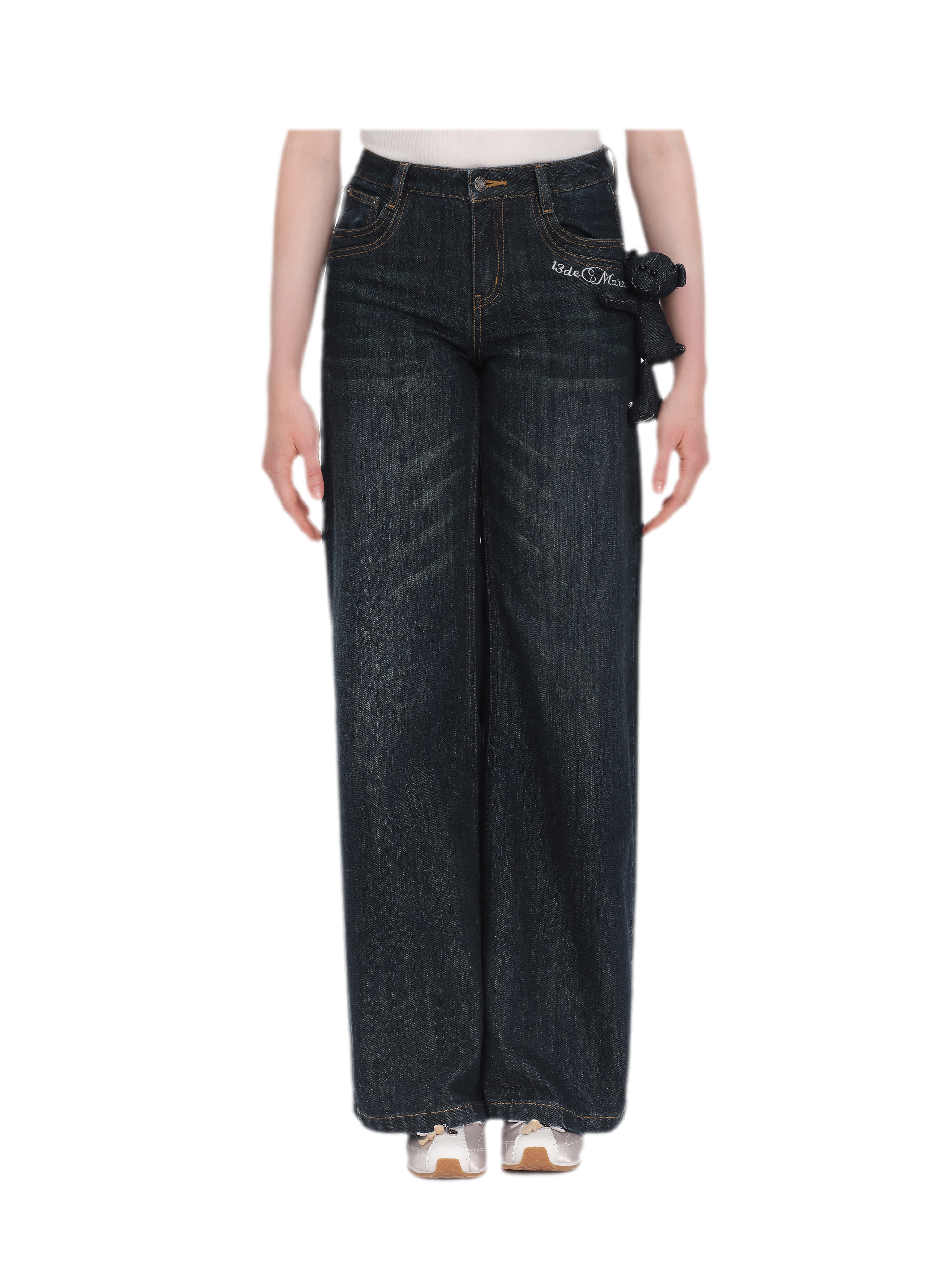 13DE MARZO Mid-Low Waist Straight Jeans – view 2